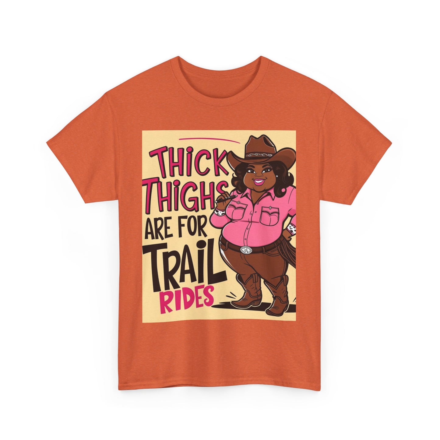 Thick Thighs Are For Trail Rides Unisex Cotton Tee