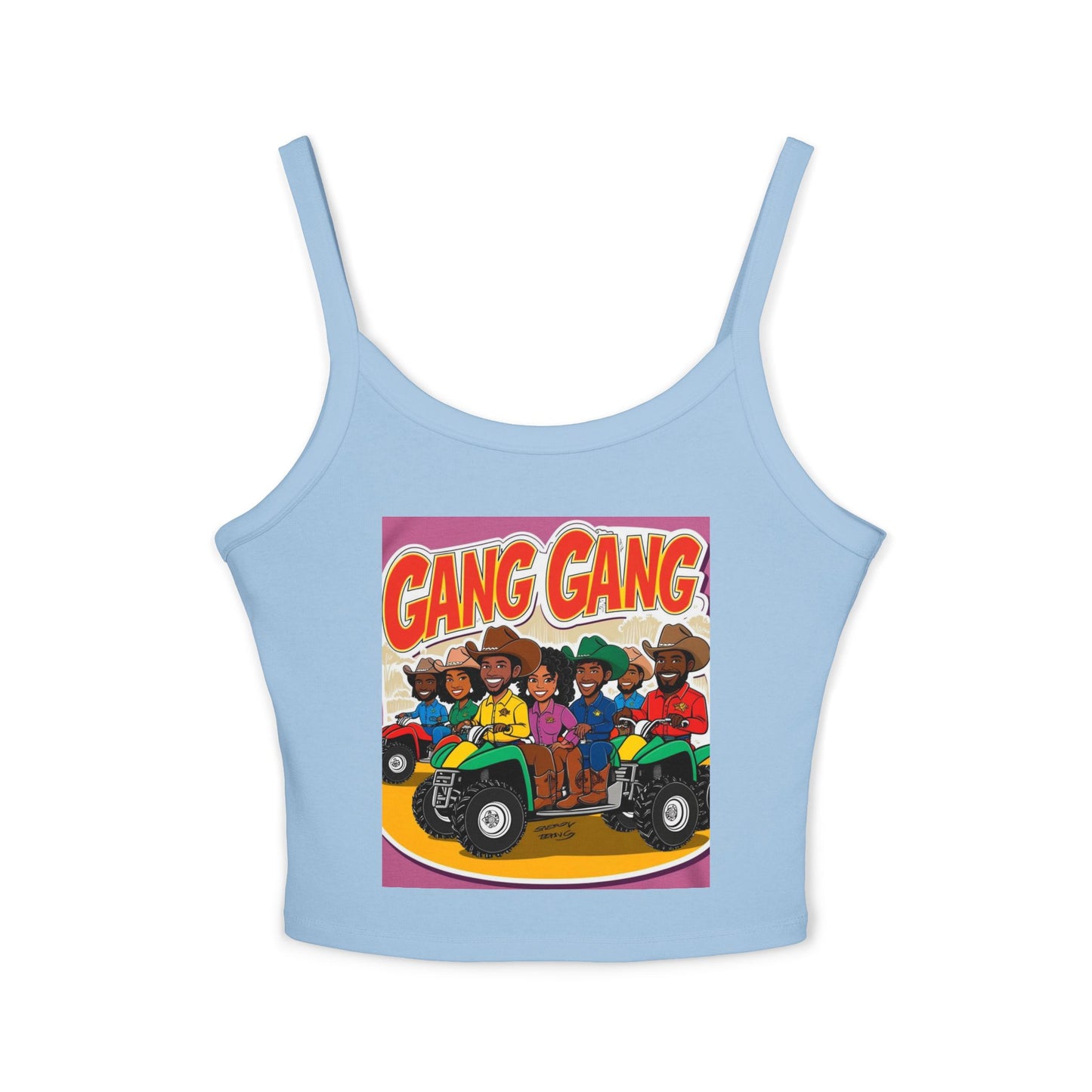 Group ATV Cartoon Spaghetti Strap Tank Top
