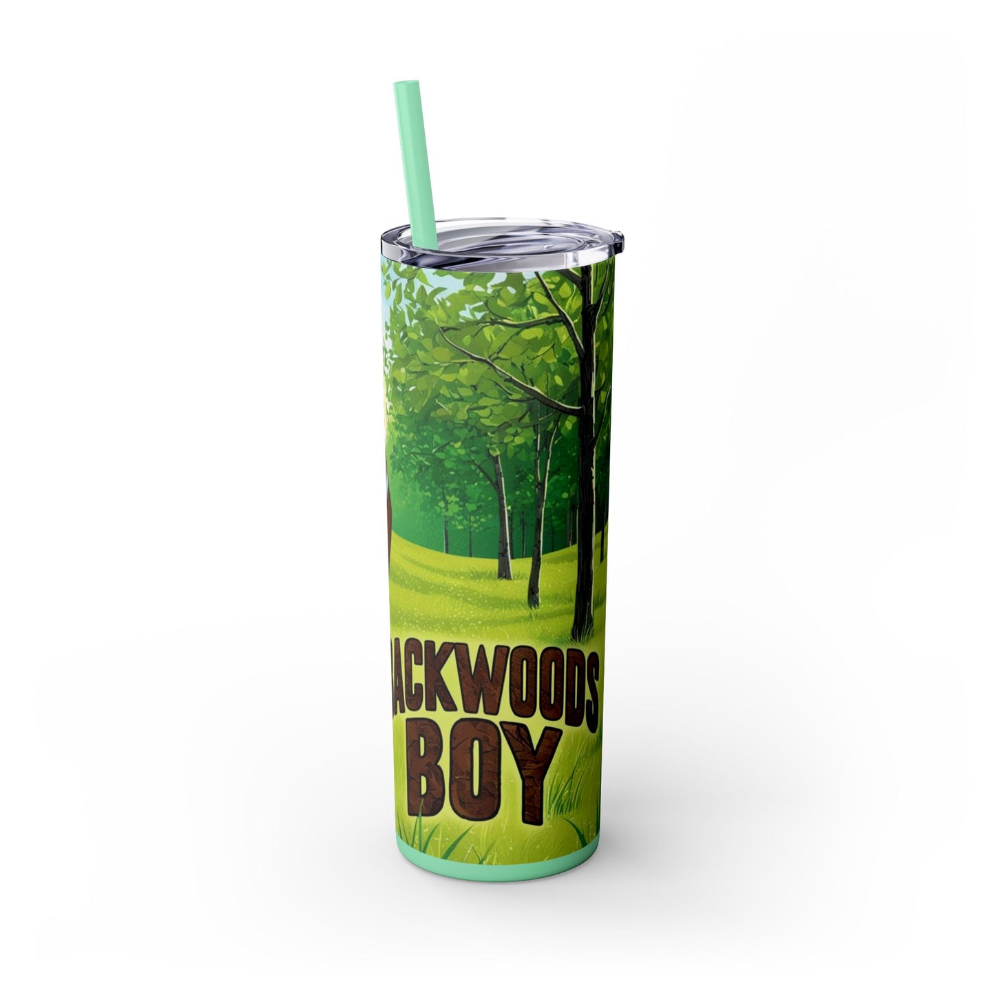 Backwoods Boy Skinny Tumbler - 20oz with Straw