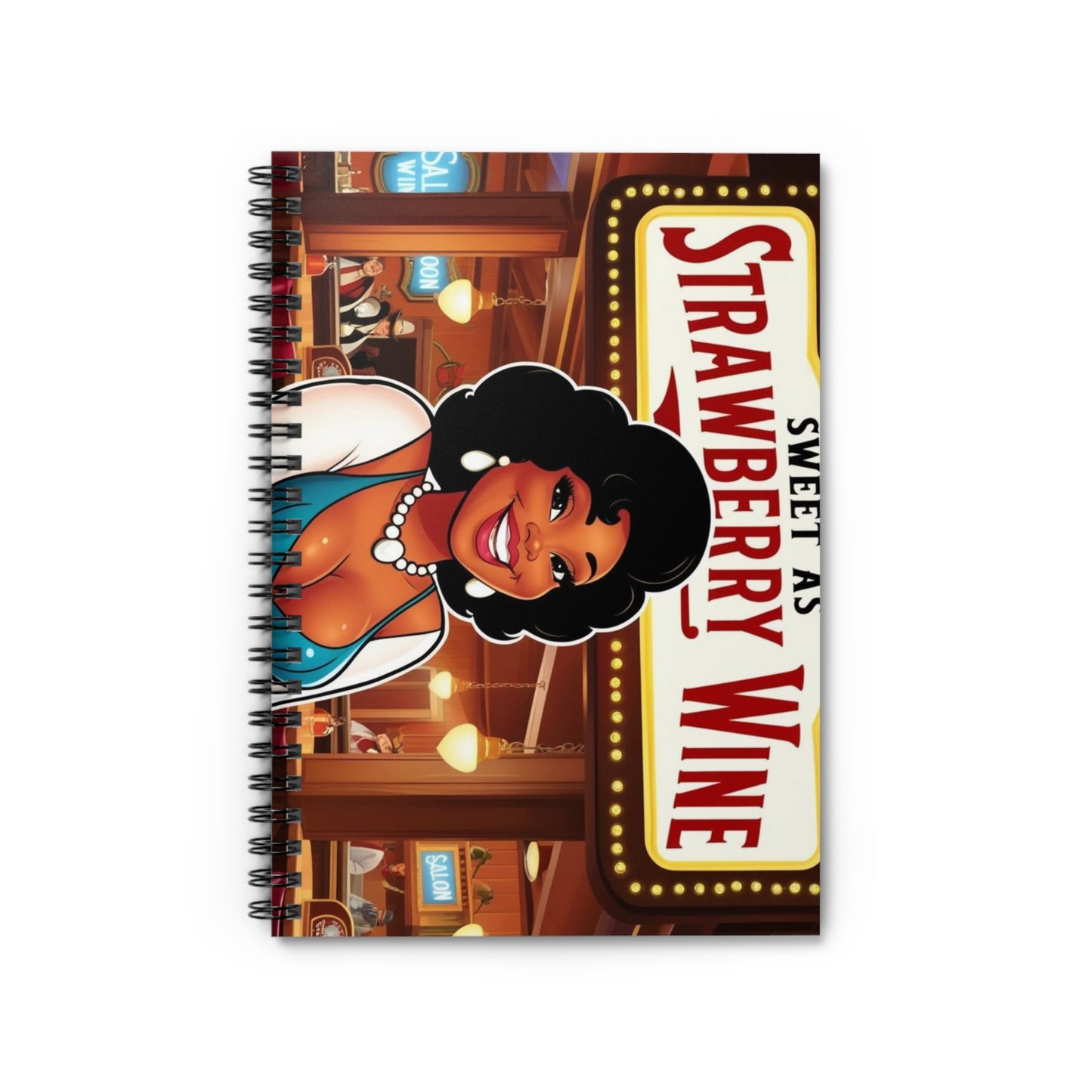Sweet as Strawberry Wine Spiral Notebook