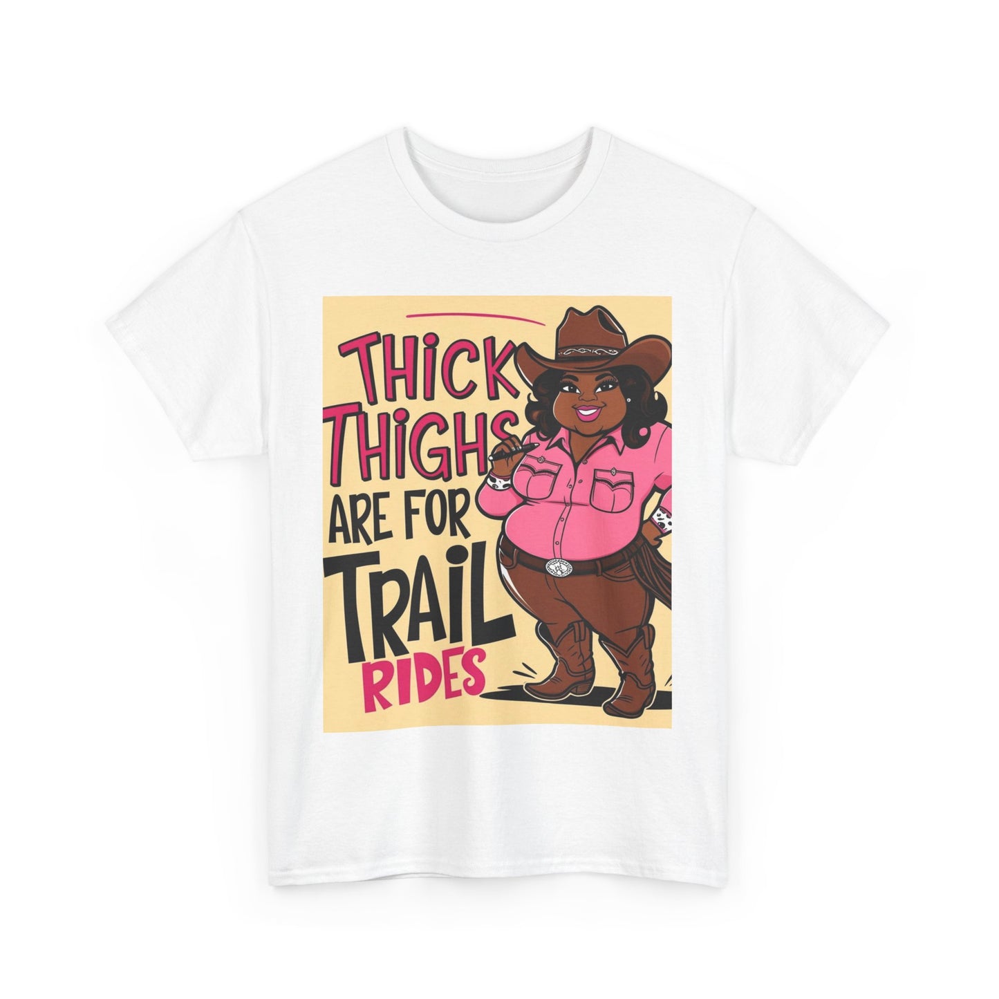 Thick Thighs Are For Trail Rides Unisex Cotton Tee