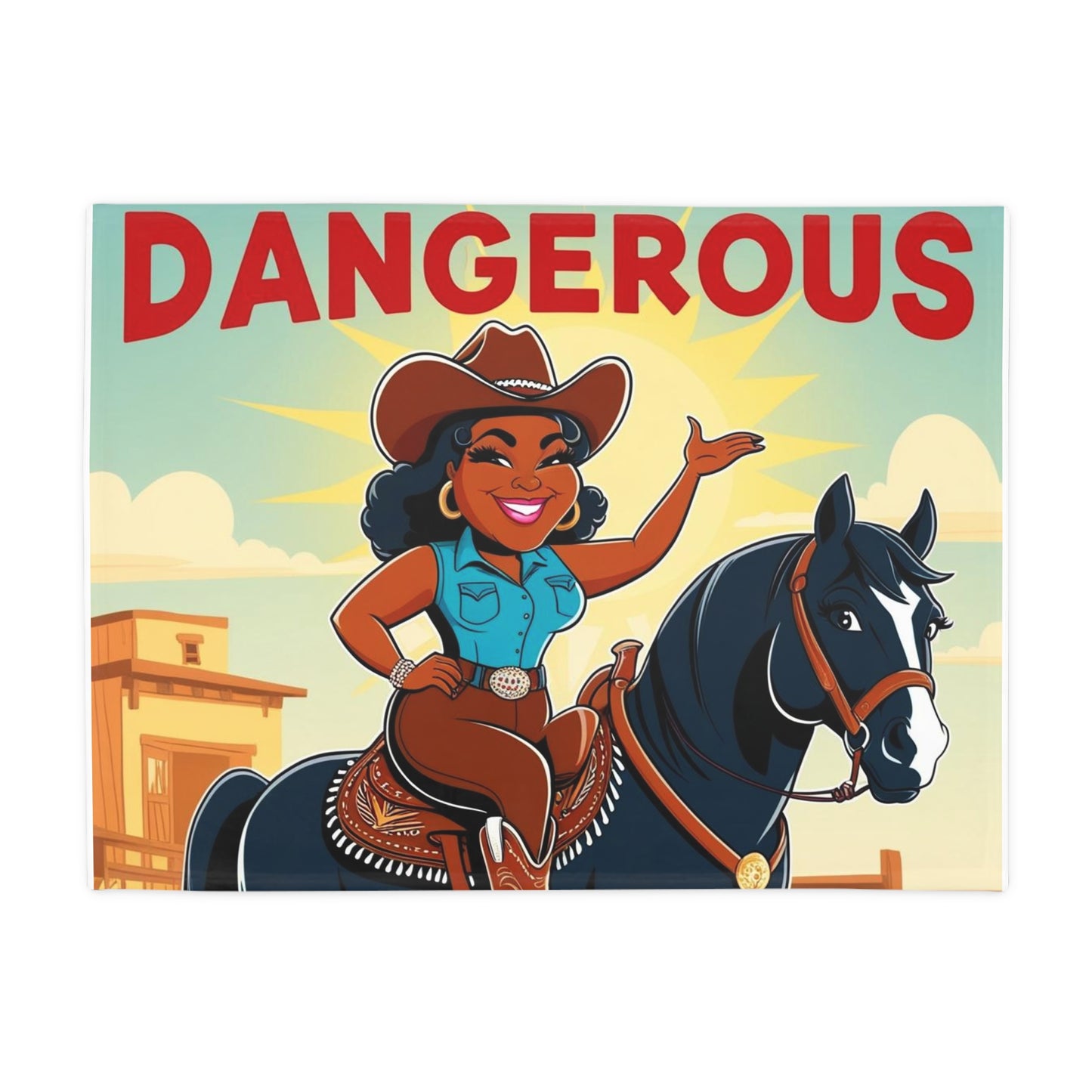 Dangerous Cowgirl Fleece Blanket