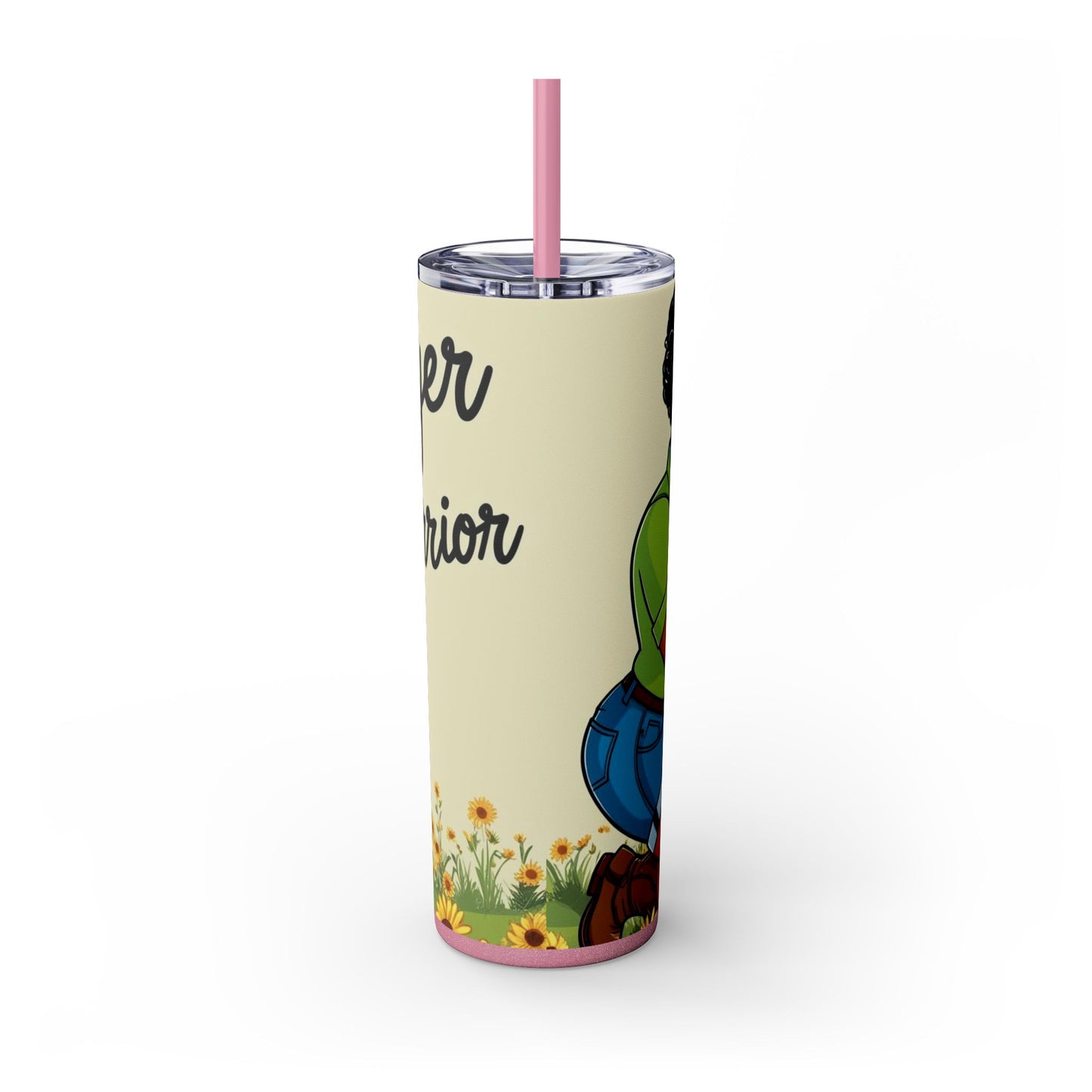 Prayer Warrior  20oz Skinny Tumbler with Straw