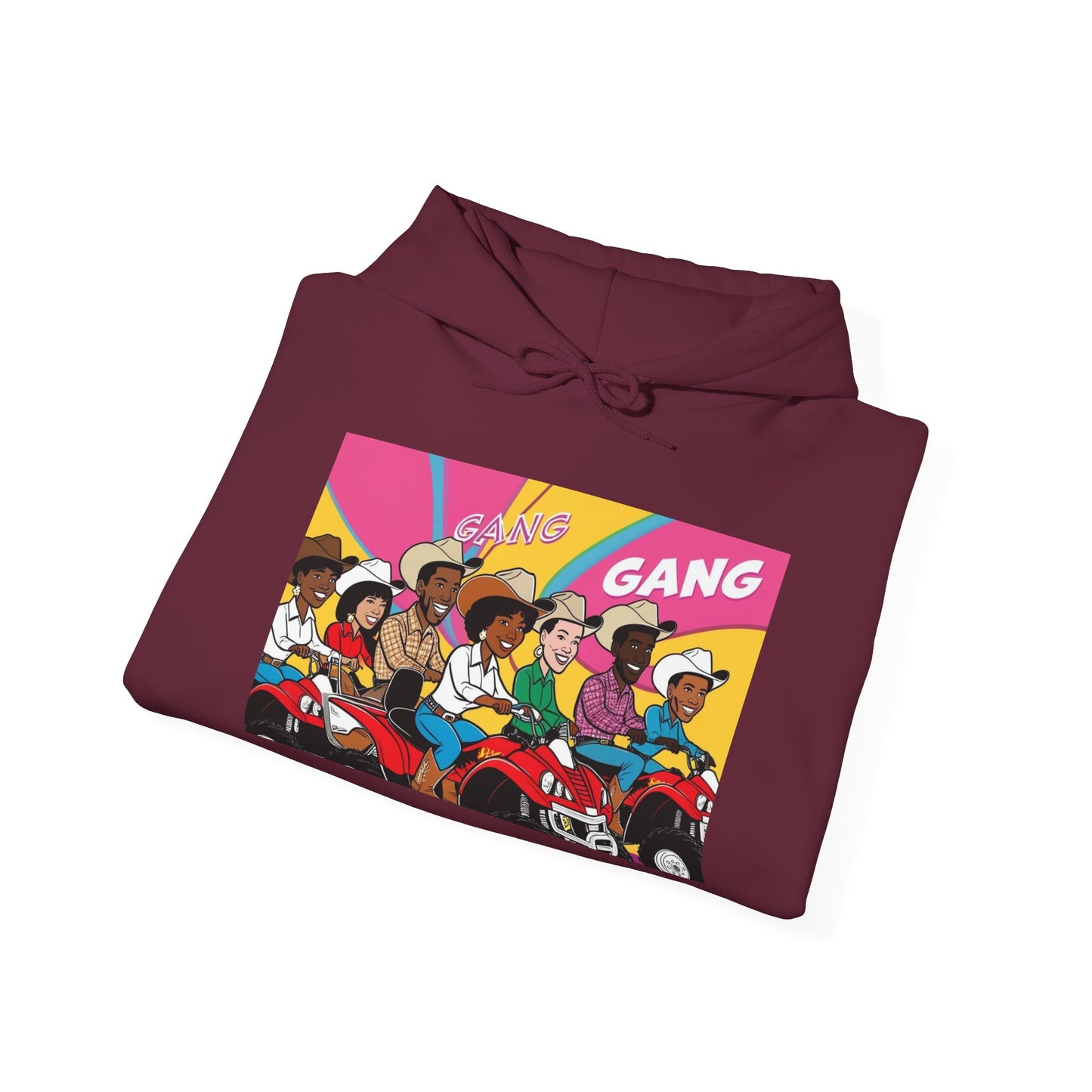 Retro Quad Gang Graphic Hoodie