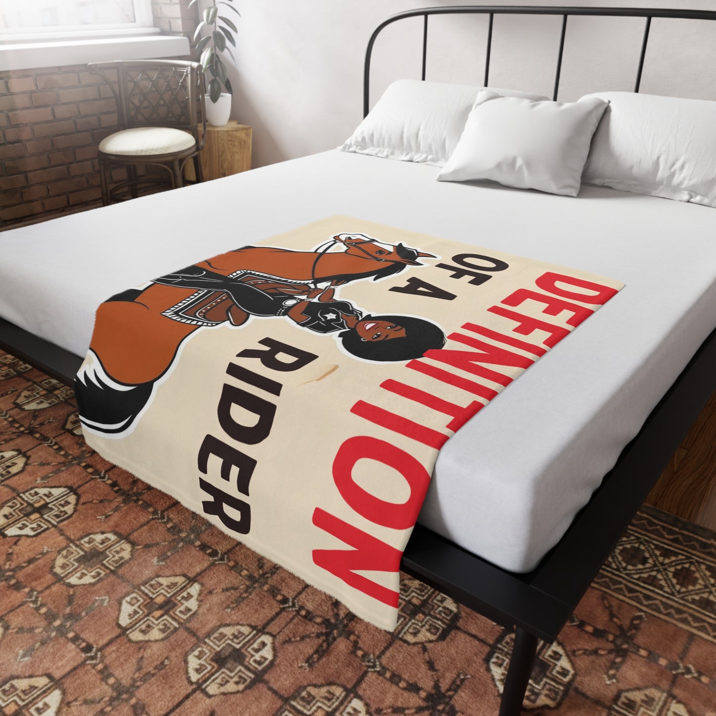 Definition of a Rider Plush Fleece Blanket