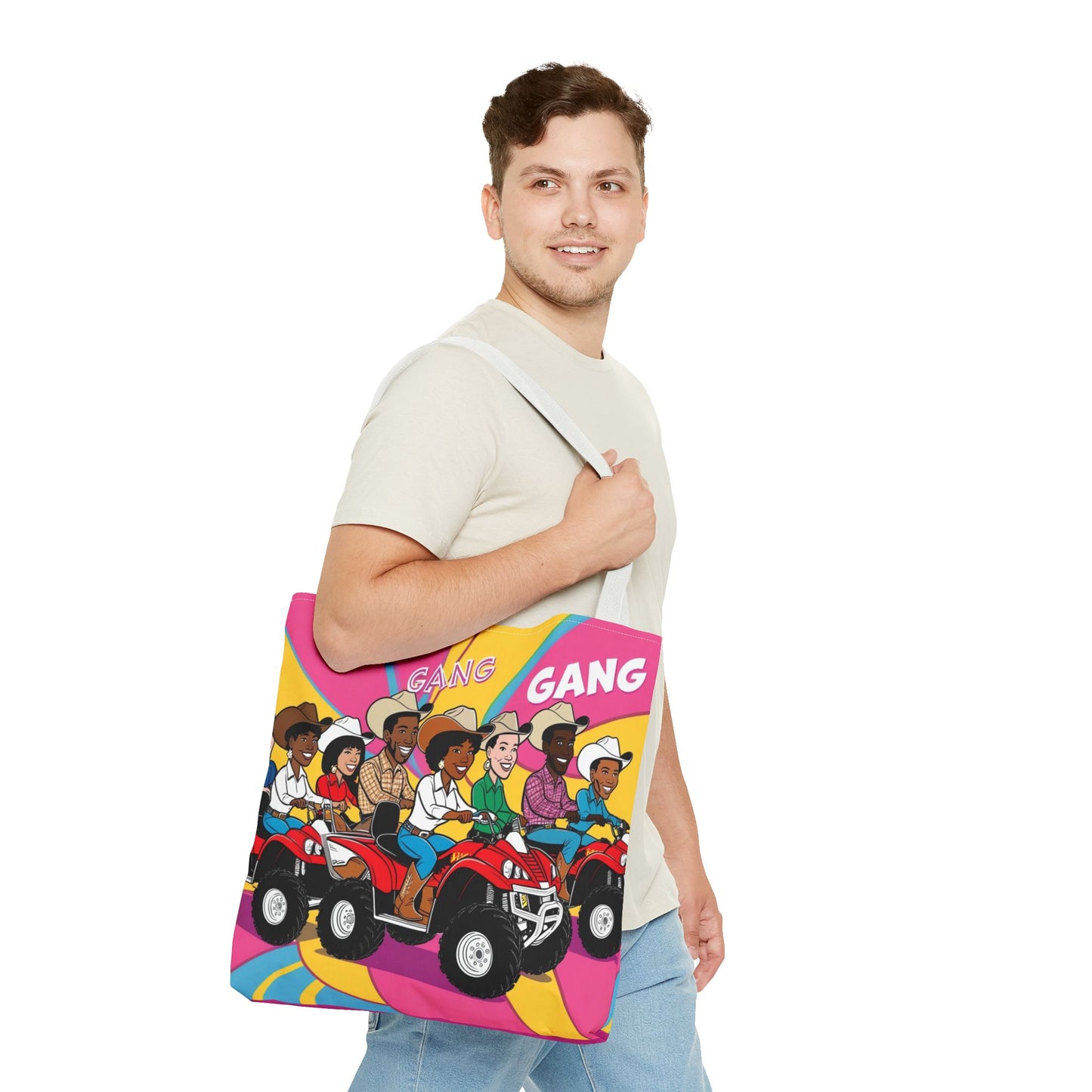 Retro Quad Gang Tote Bag