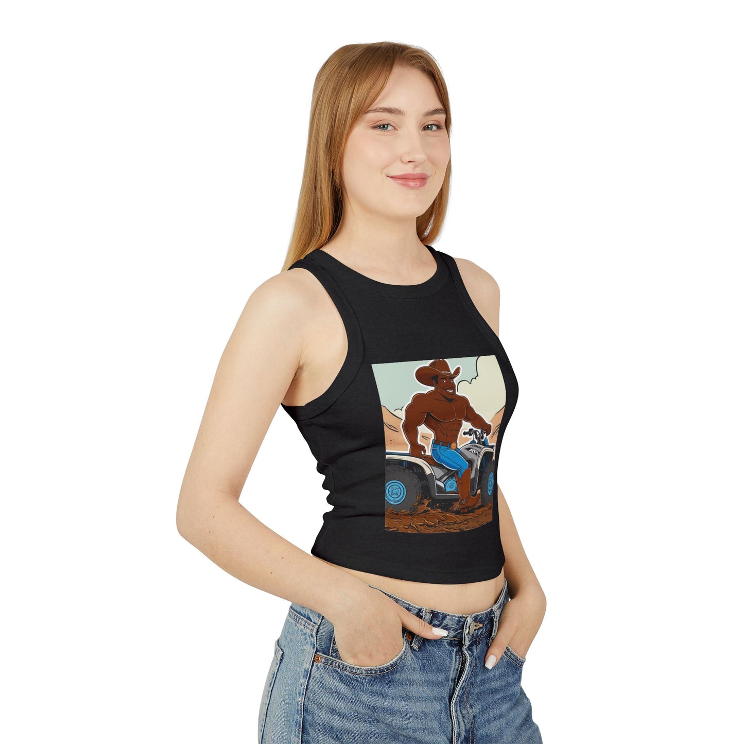 Big Cowboy Adventure Micro Rib Racer Tank Top