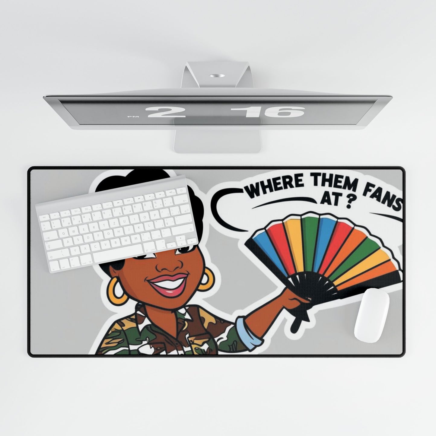 Where Them Fans At? Desk Mat