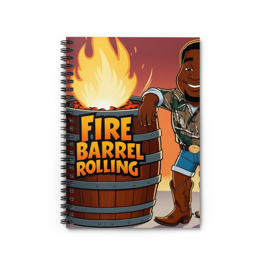 Fire Barrel Rolling Spiral Notebook