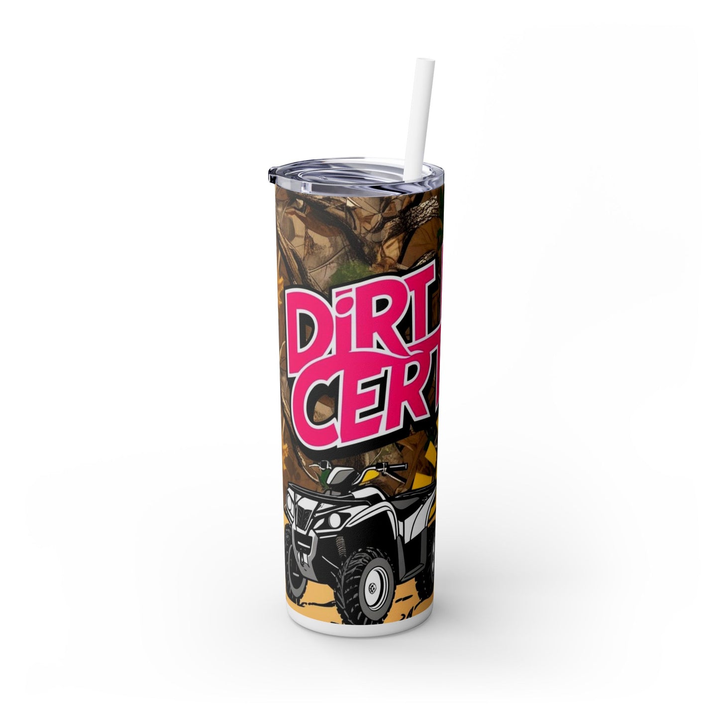 Dirt Road Certified Pink Skinny Tumbler with Straw - 20oz