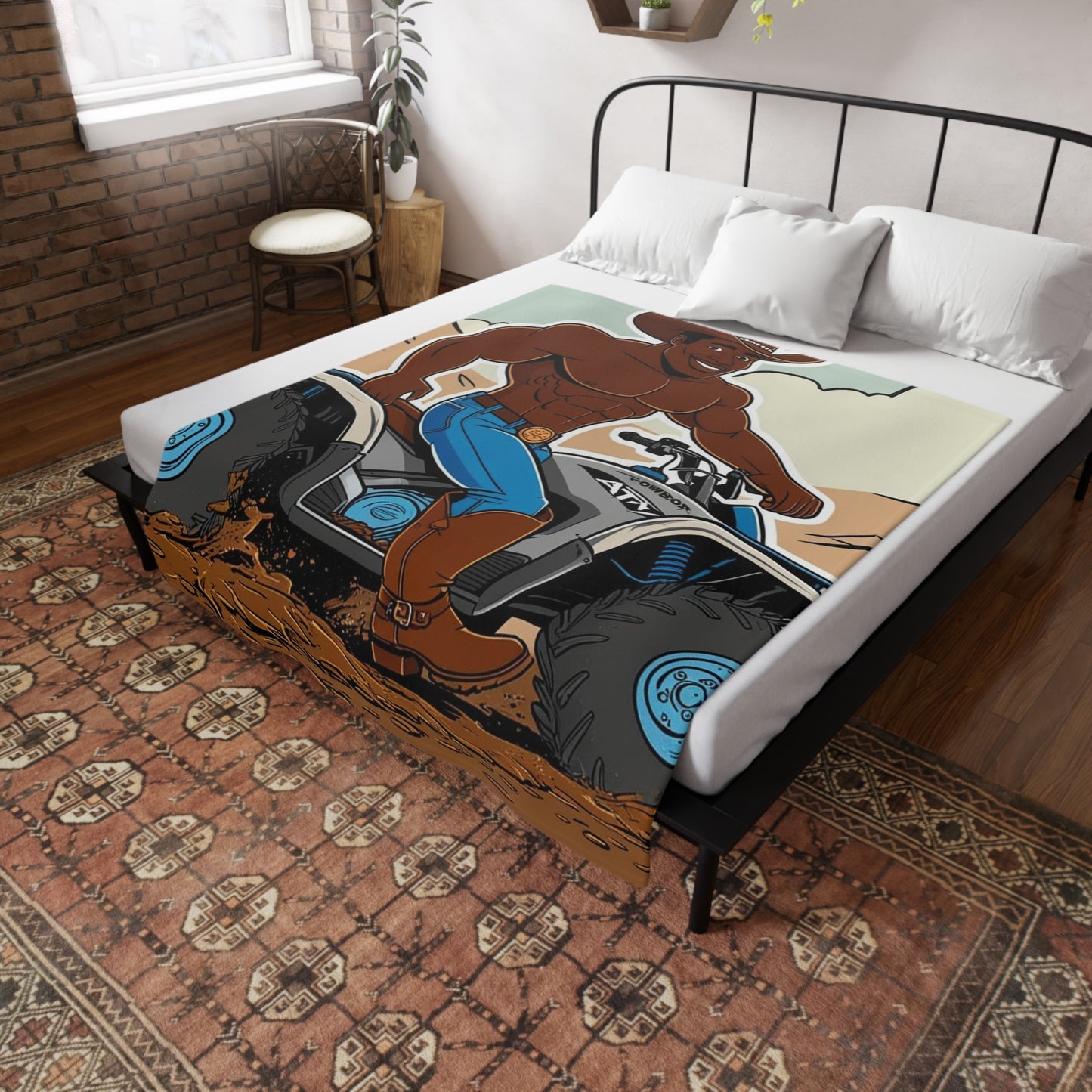 Big Cowboy Adventure Plush Fleece Blanket