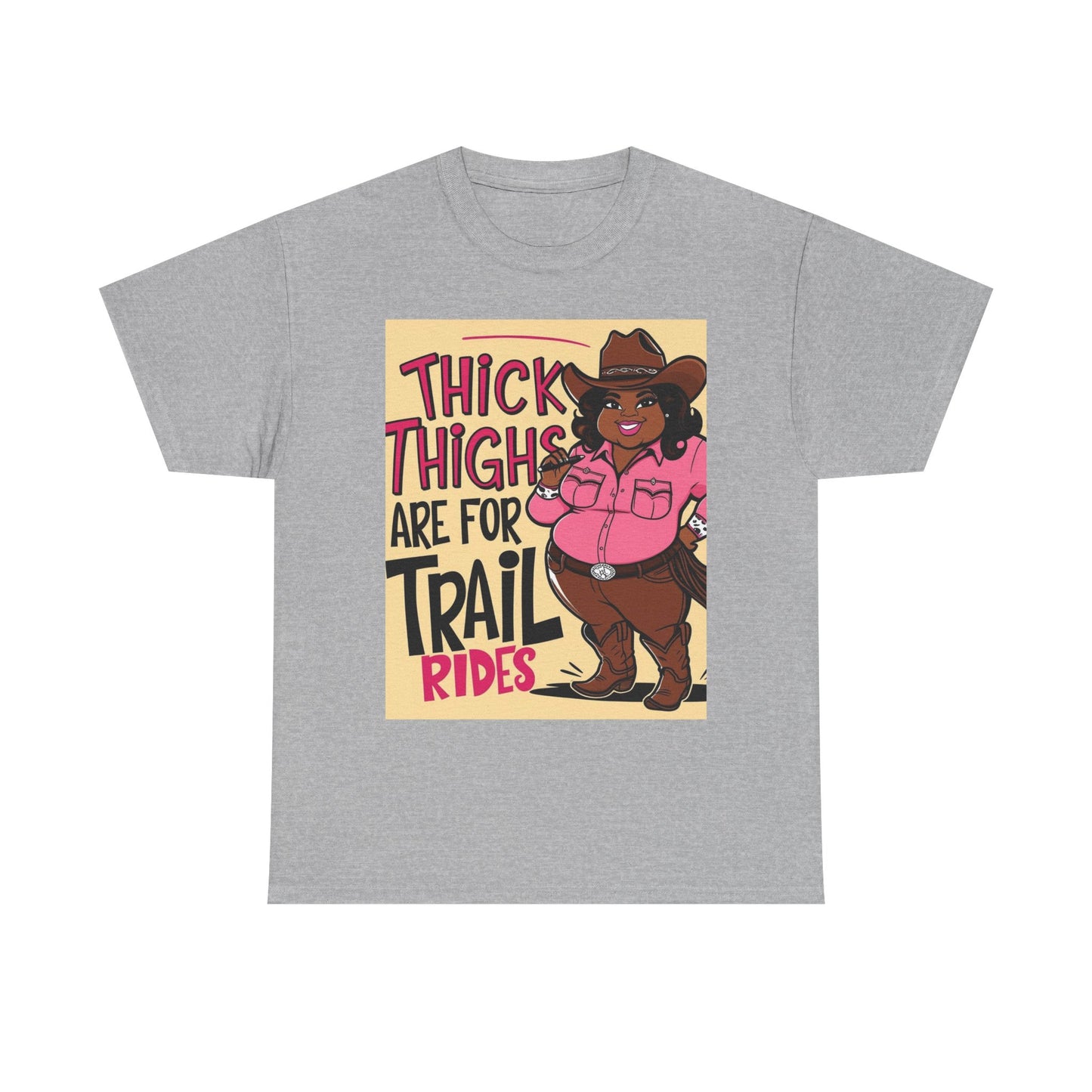 Thick Thighs Are For Trail Rides Unisex Cotton Tee
