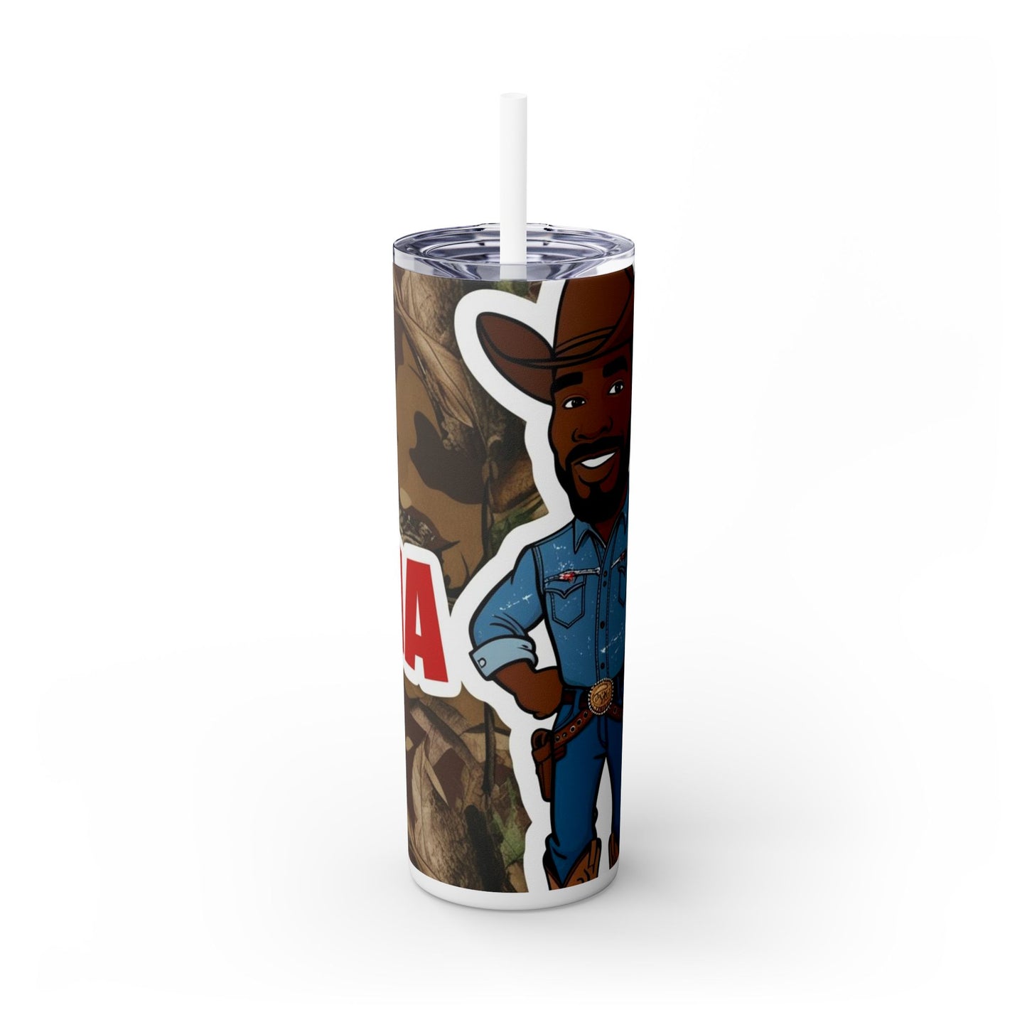 Country Boy DNA Skinny Tumbler with Straw - 20oz