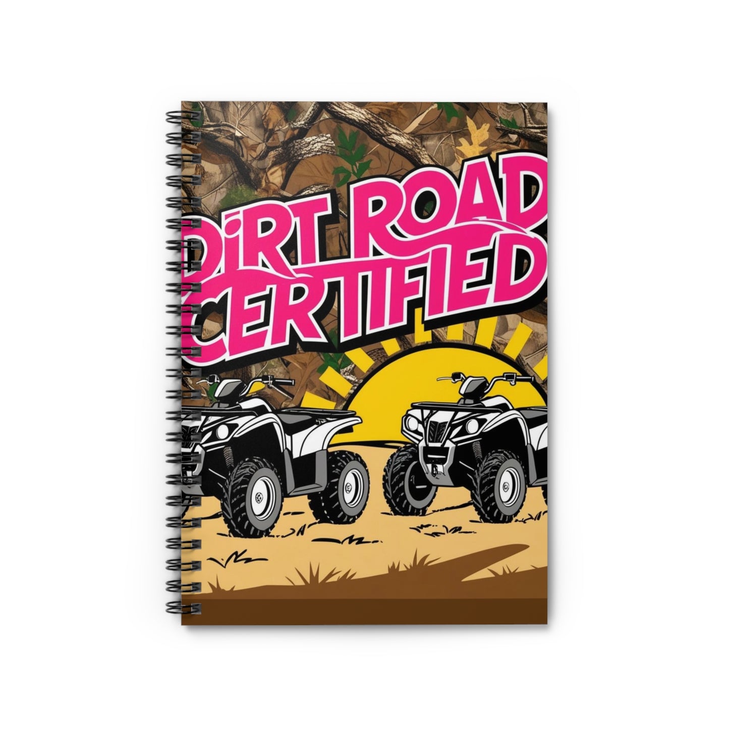 Dirt Road Certified Pink Spiral Notebook
