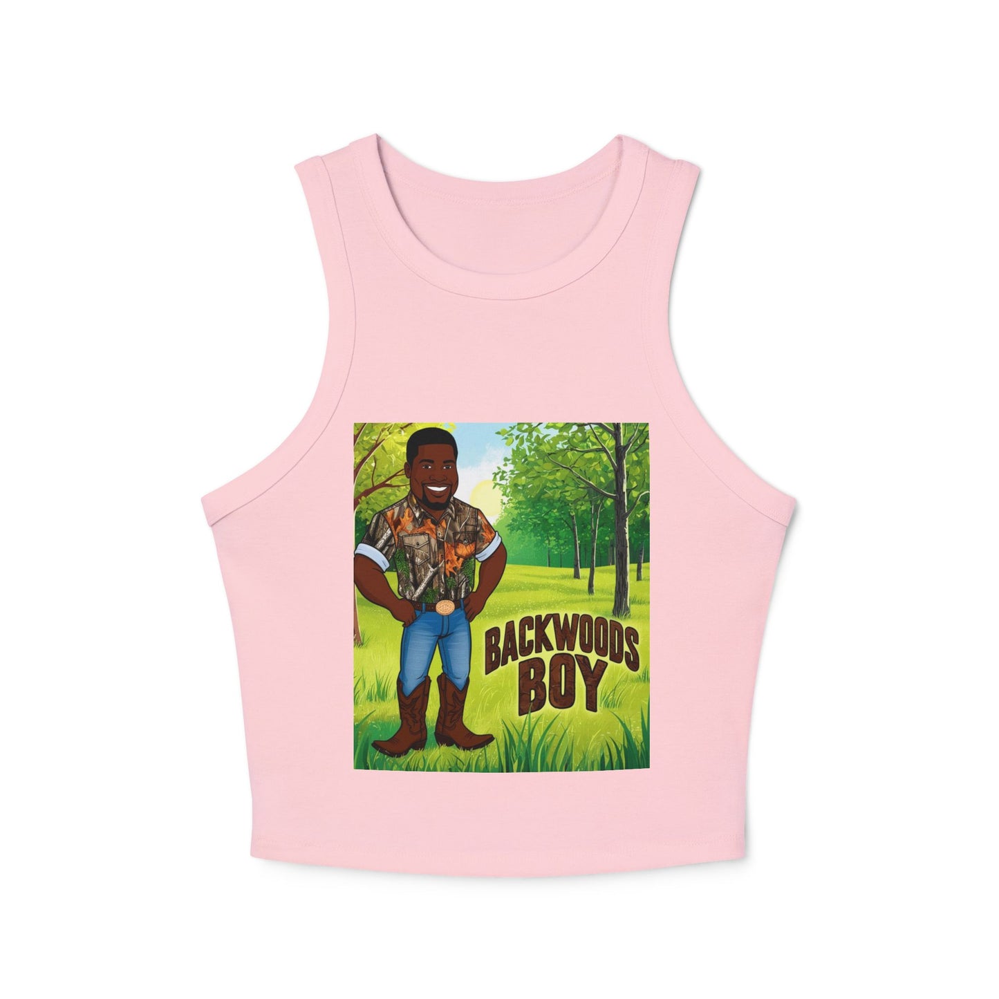 Backwoods Boy Women's Micro Rib Racer Tank Top
