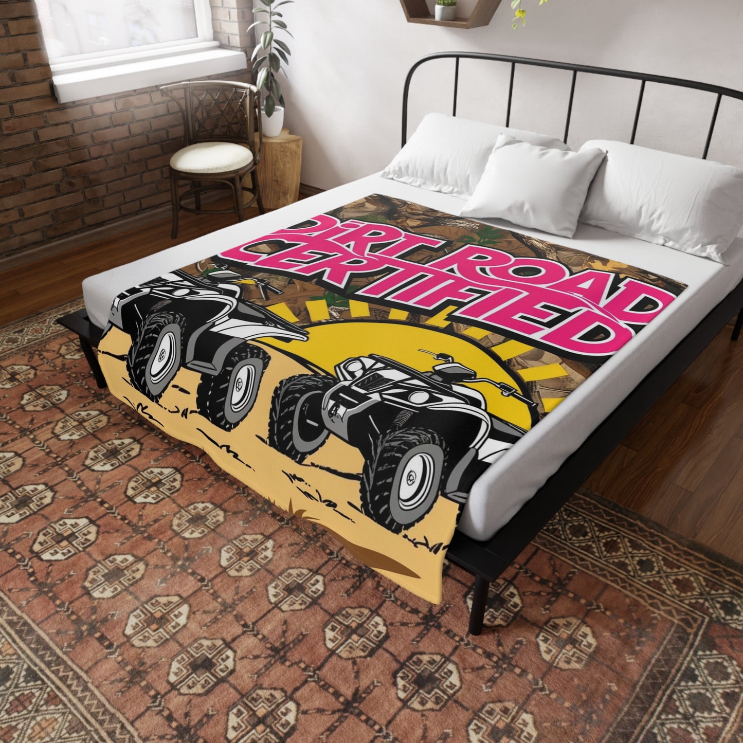 Dirt Road Certified Pink Plush Fleece Blanket