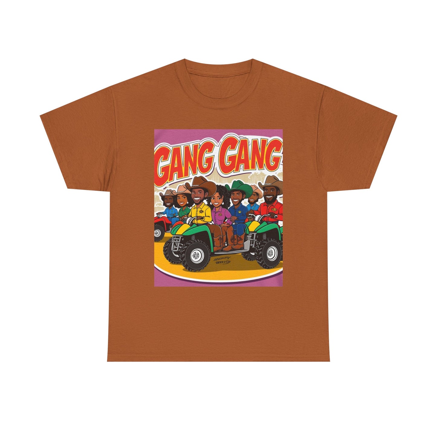 Group ATV Cartoon Graphic Tee Unisex Cotton T-Shirt