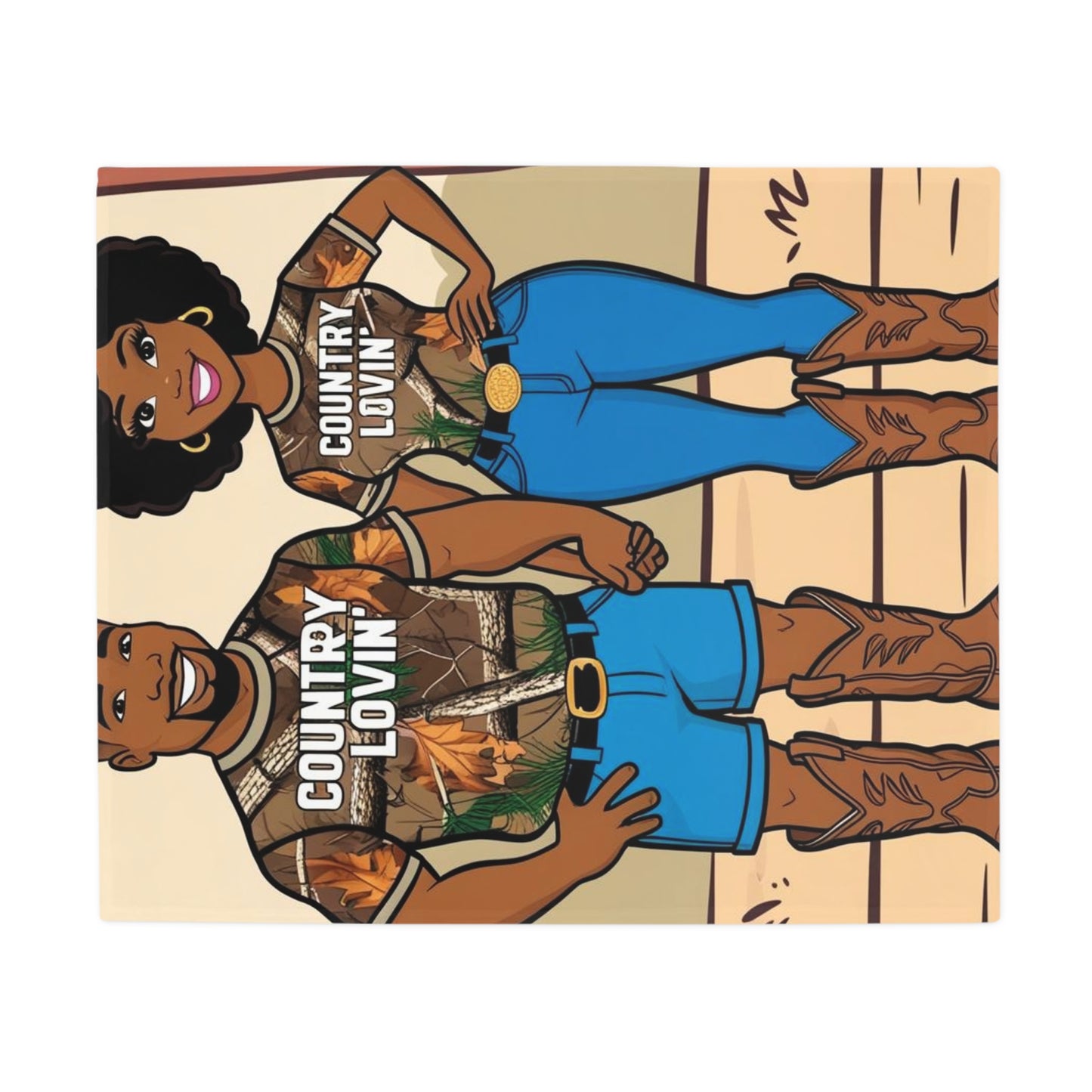 Country Lovin Plush Fleece Blanket