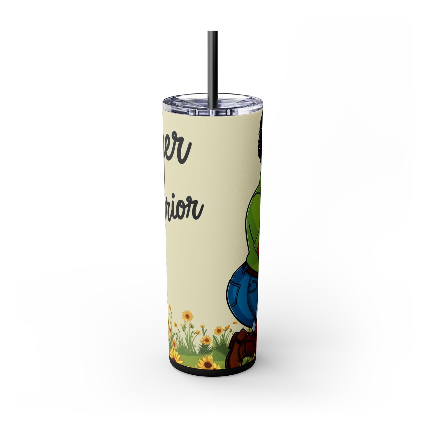 Prayer Warrior  20oz Skinny Tumbler with Straw
