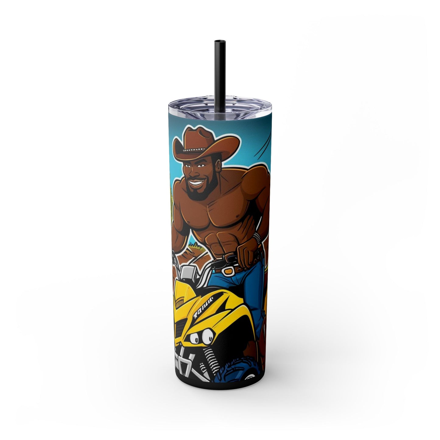 Big Boy Skinny Tumbler with Straw, 20oz