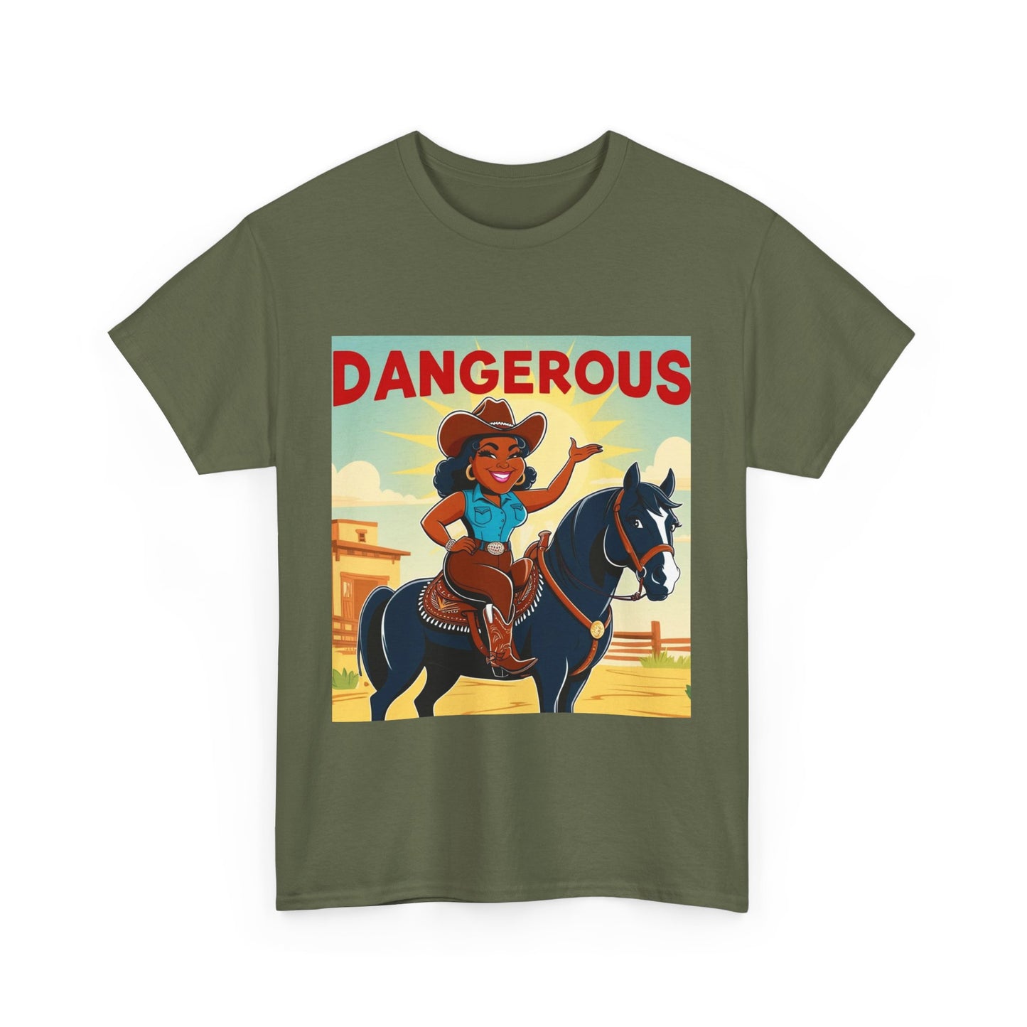 Dangerous Cowgirl 2-More Colors Unisex Cotton Tee
