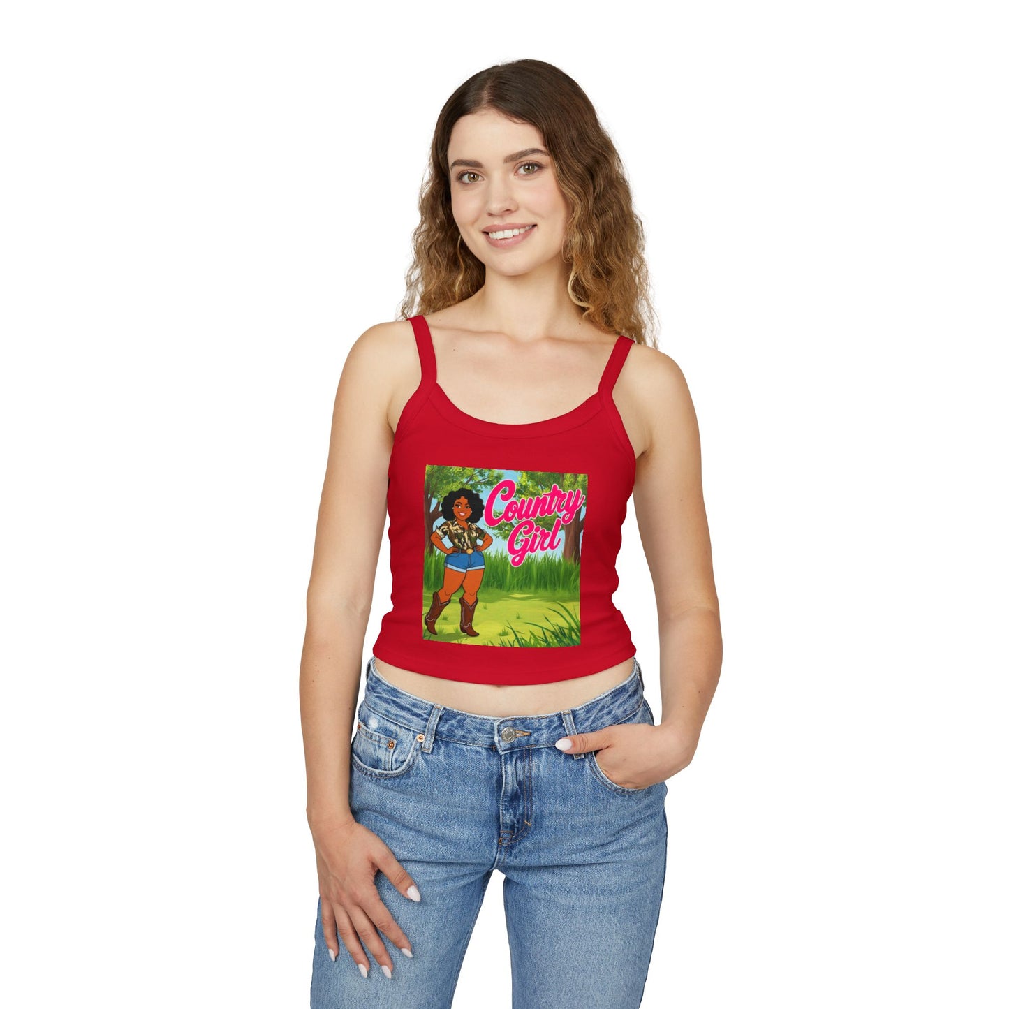 Country Girl Women's Spaghetti Strap Tank Top