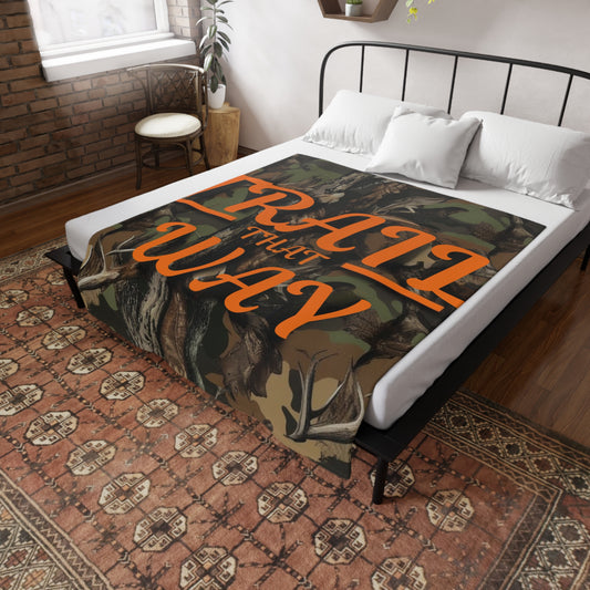 Trail That Way Plush Fleece Blanket