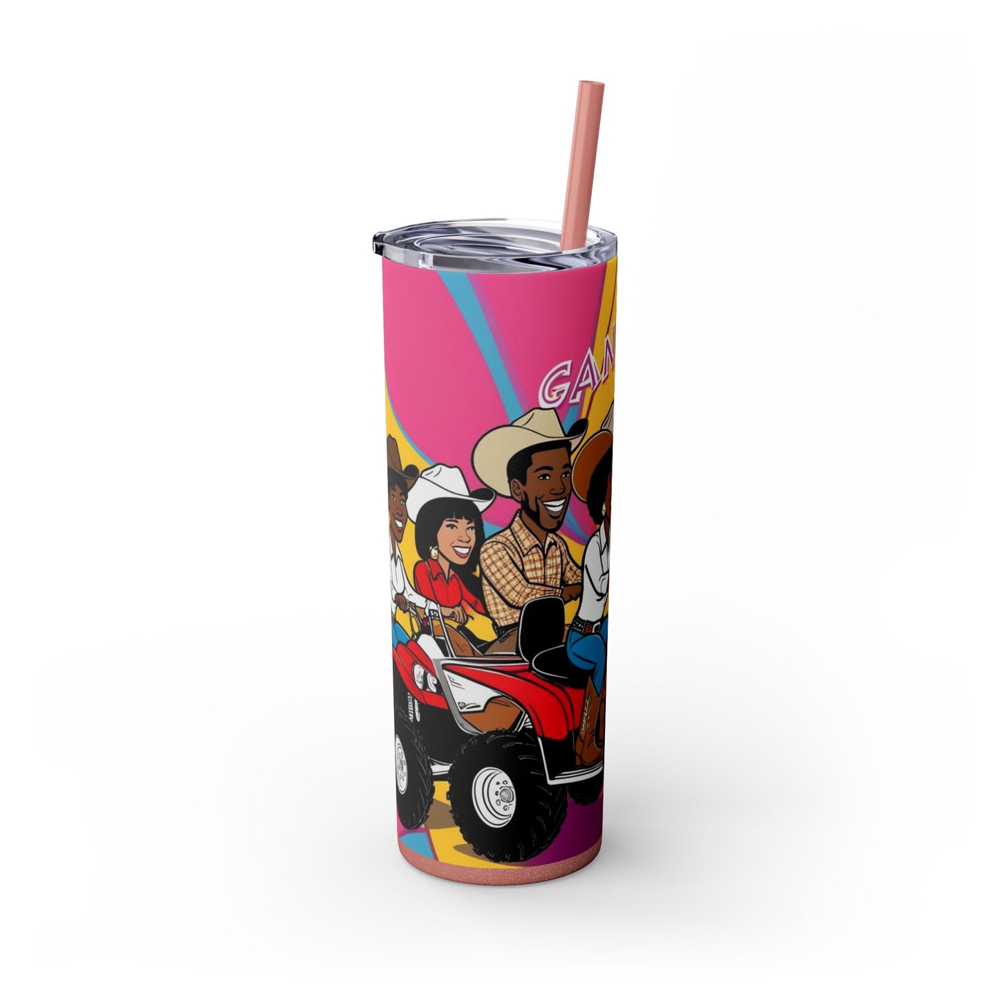 Retro Gang ATV Skinny Tumbler with Straw 20oz