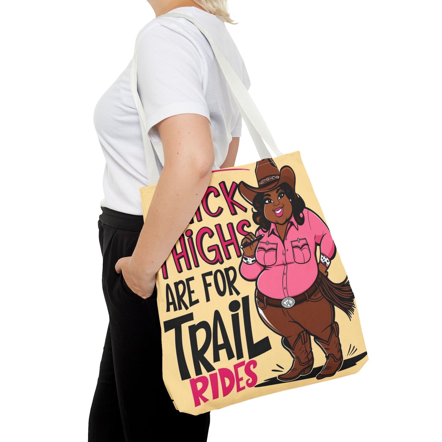 Thick Thighs Are For Trail Rides Tote Bag