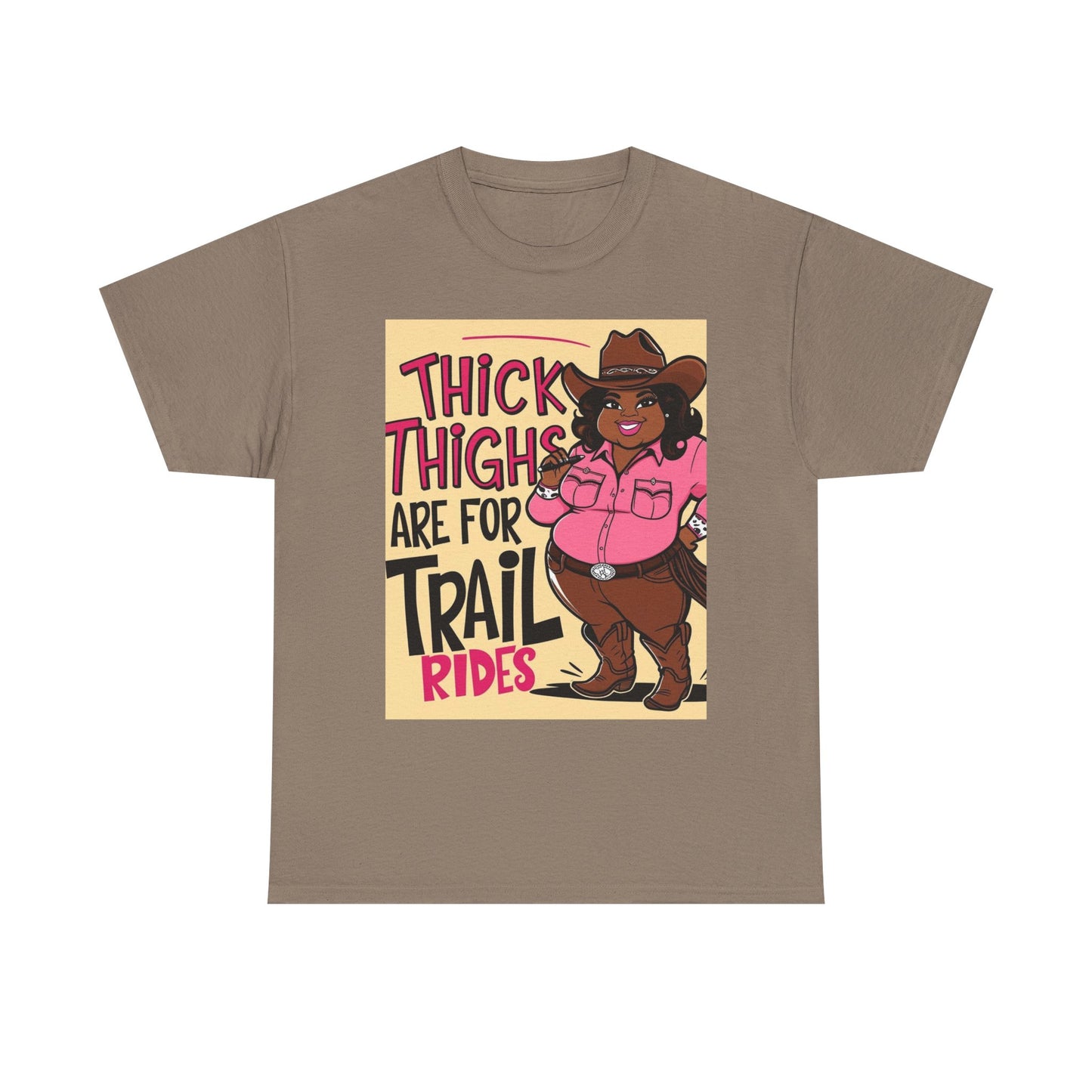 Thick Thighs Are For Trail Rides Unisex Cotton Tee