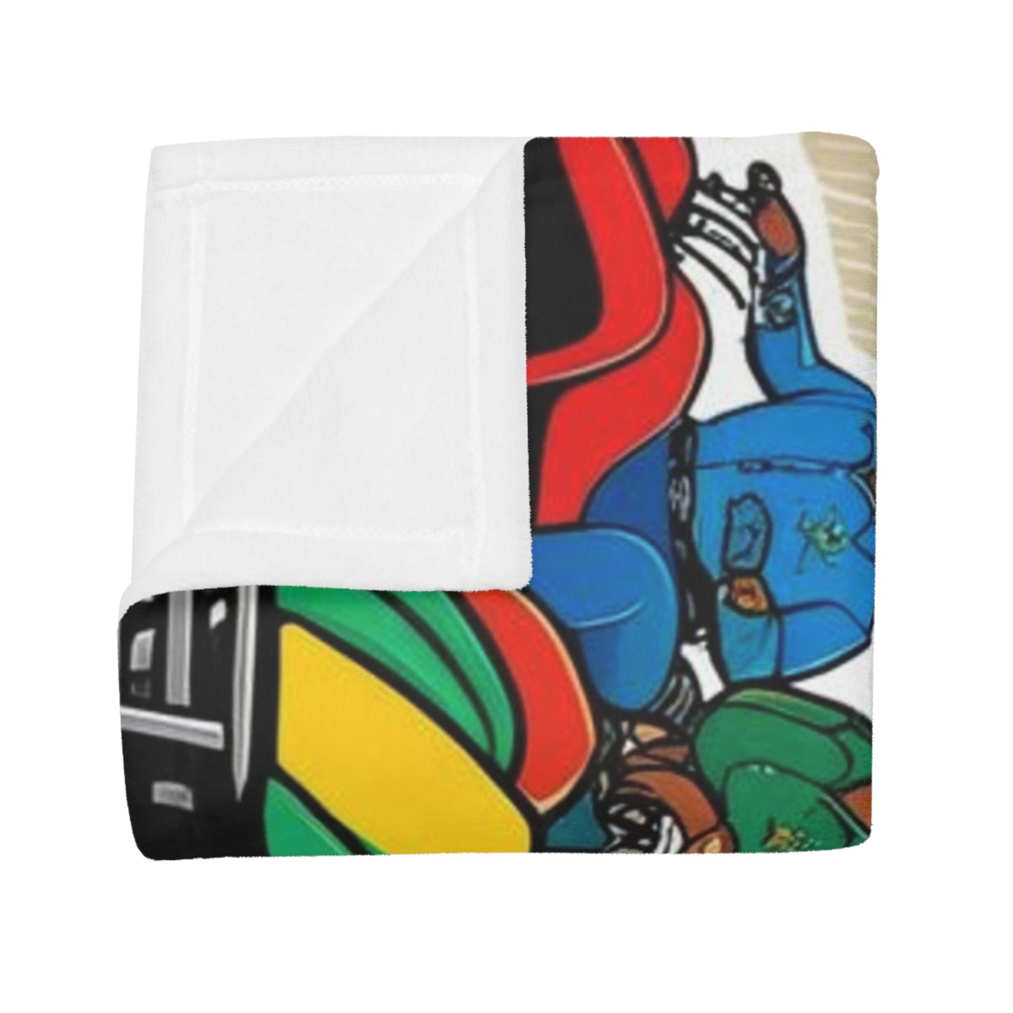 Group ATV Cartoon Plush Fleece Blanket