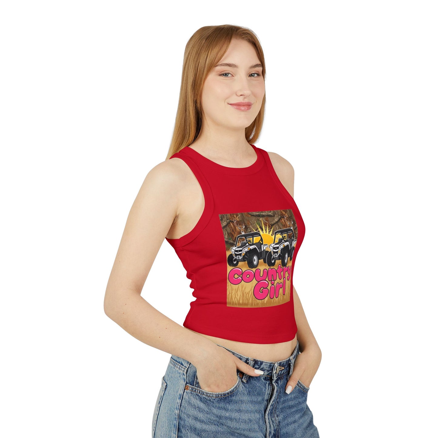 Country Girl Women's Micro Rib Racer Tank Top