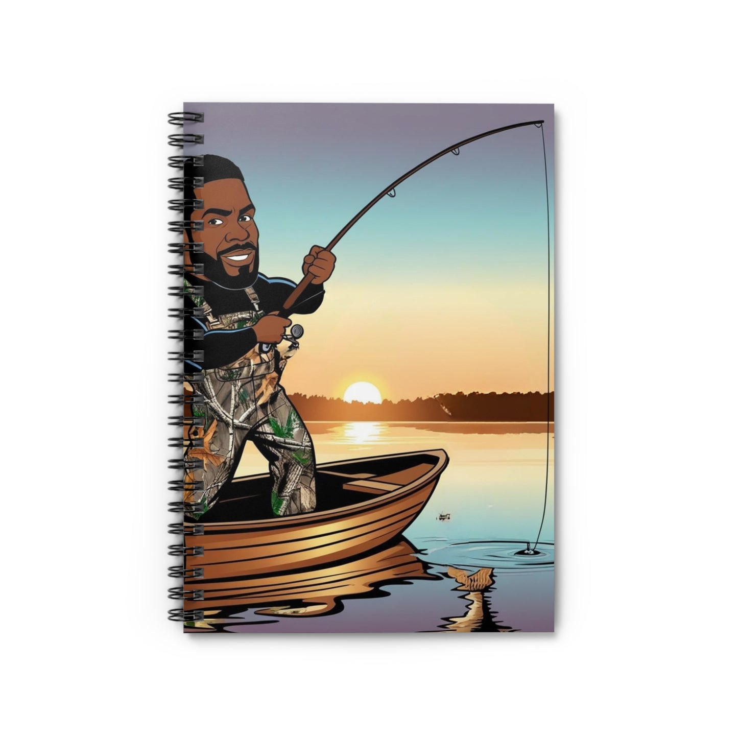 Handsome Fisherman Spiral Notebook
