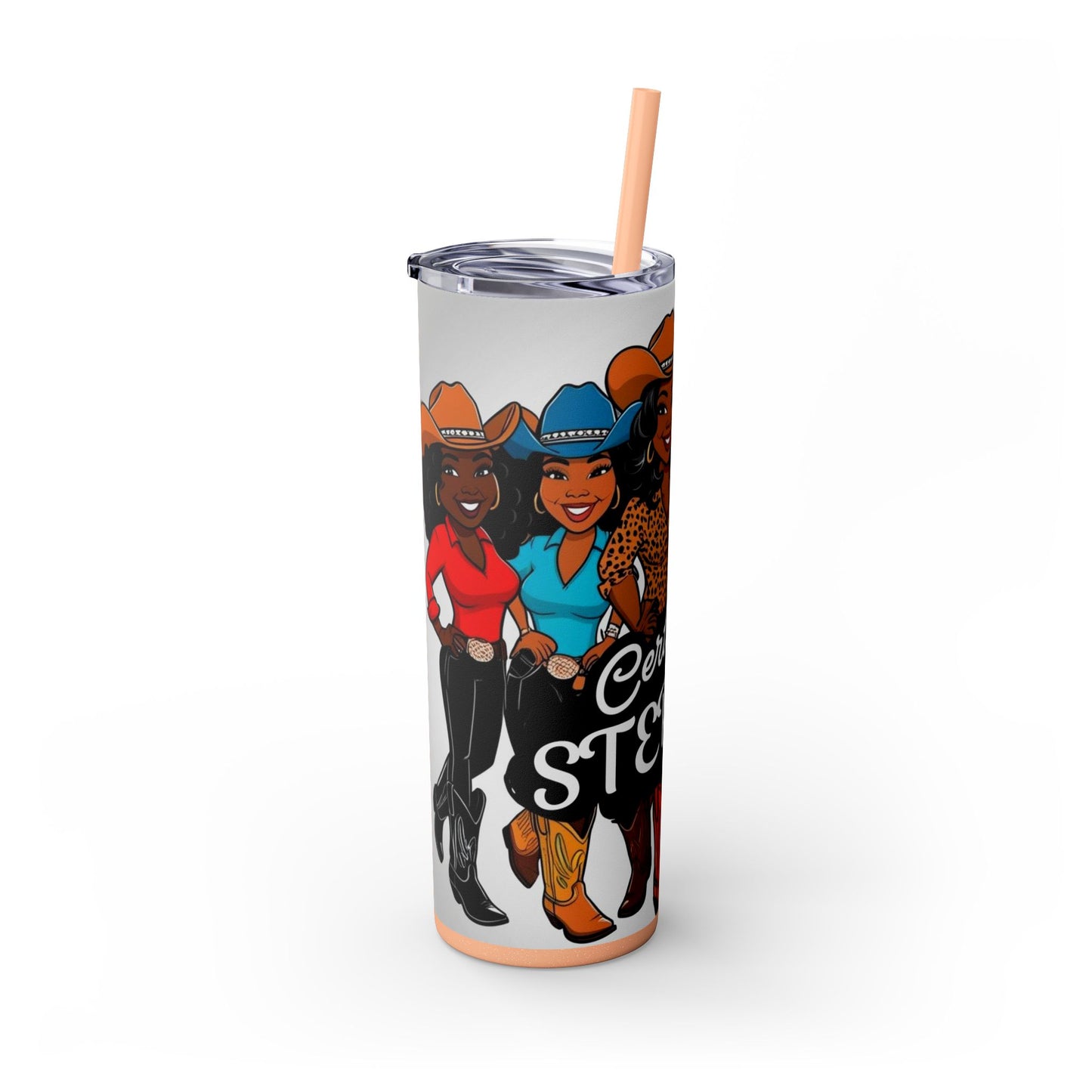 Certified Steppaz Skinny Tumbler with Straw, 20oz