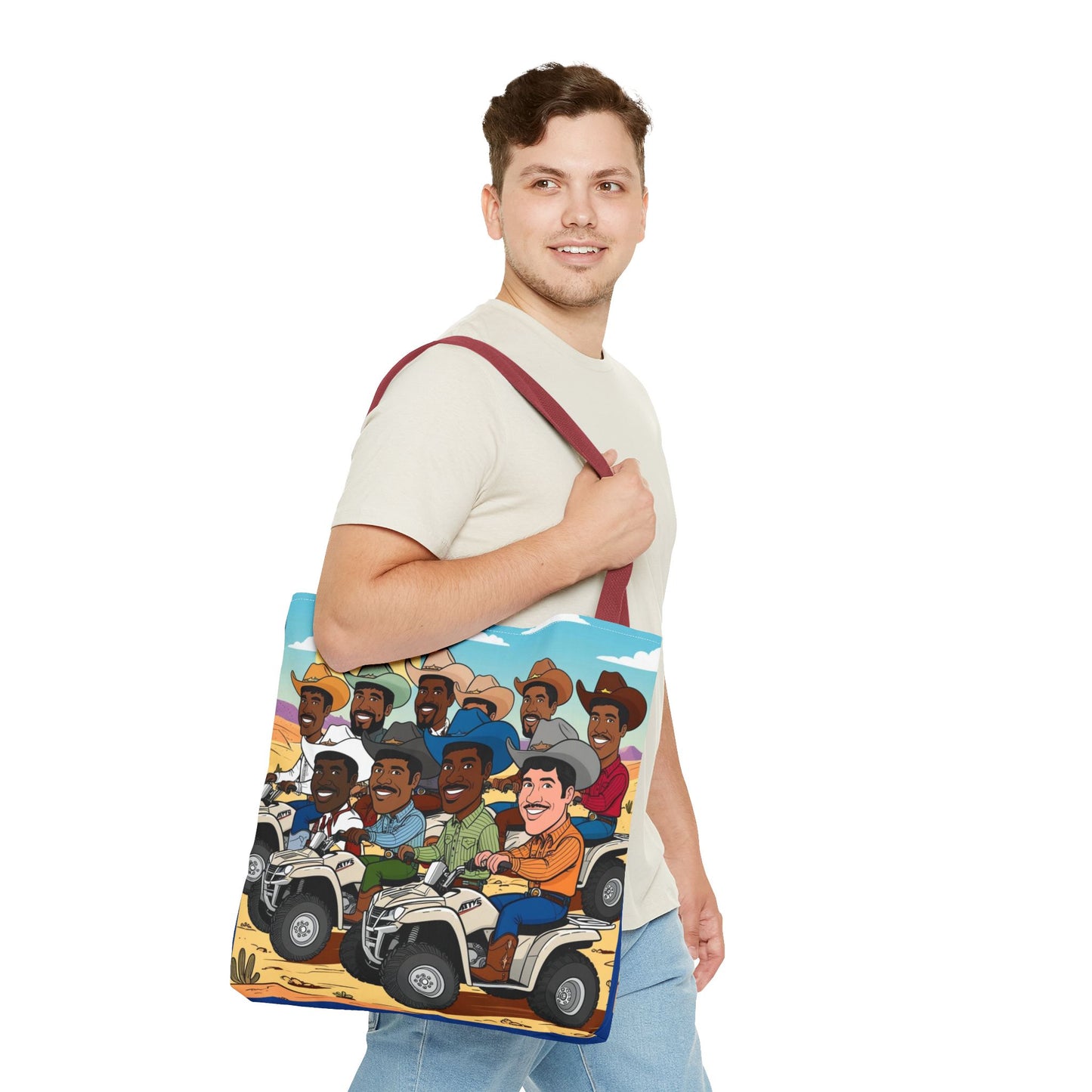 Retro Cowboy Adventure Tote Bag