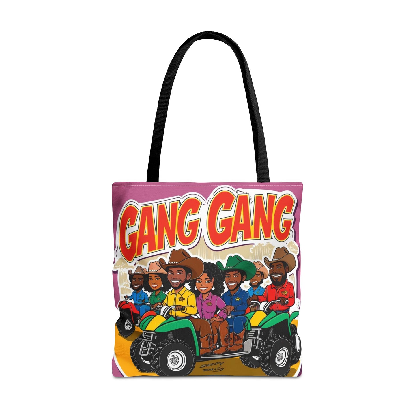 Group ATV Cartoon Tote Bag
