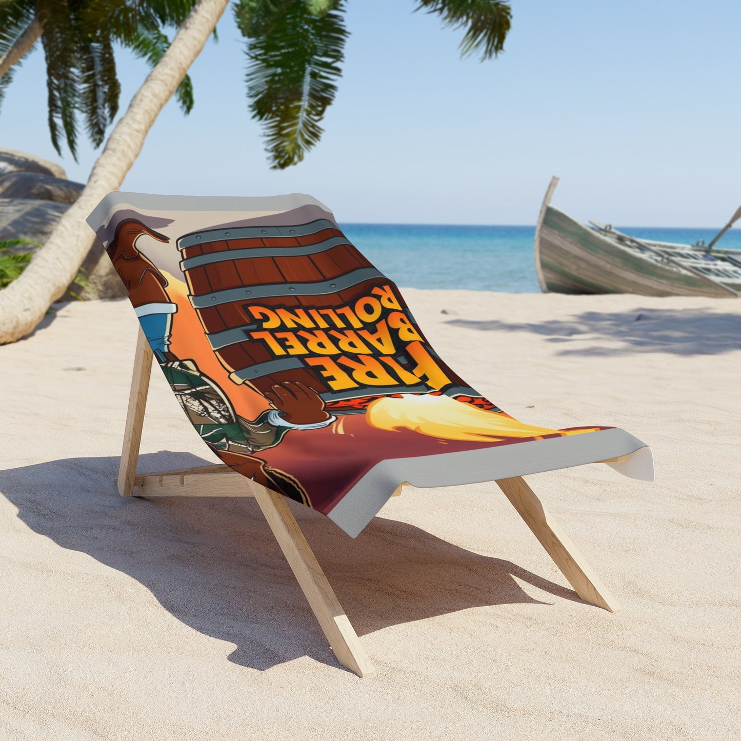 Fire Barrel Grilling Beach Towel