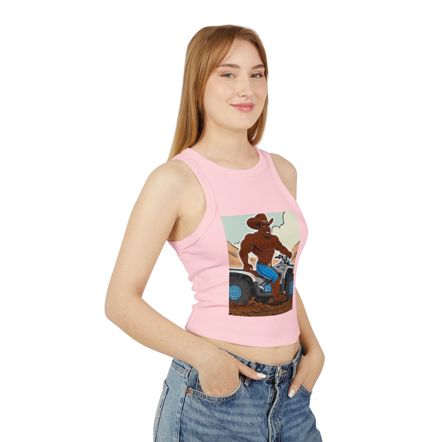 Big Cowboy Adventure Micro Rib Racer Tank Top