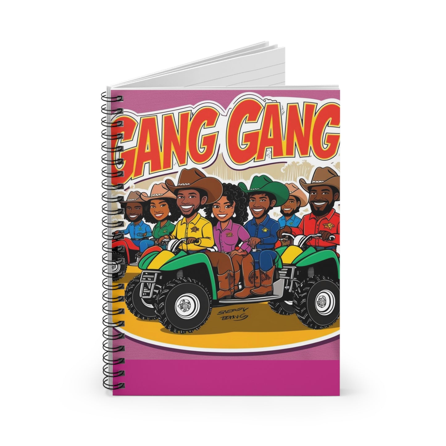 Group ATV Cartoon Spiral Notebook
