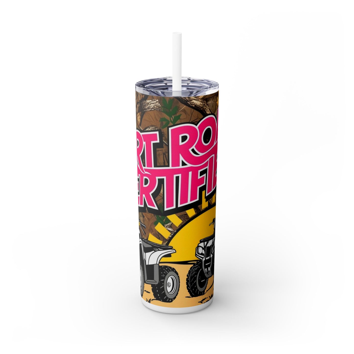 Dirt Road Certified Pink Skinny Tumbler with Straw - 20oz