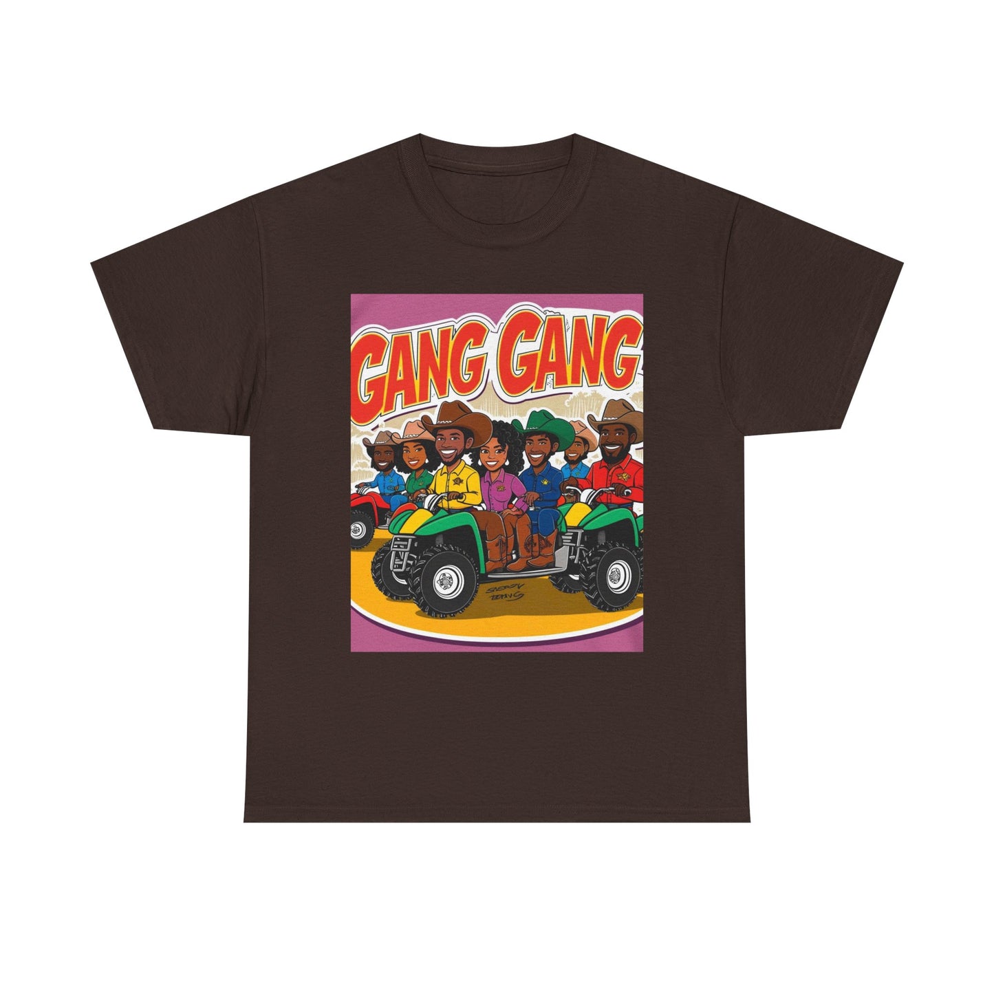 Group ATV Cartoon Graphic Tee Unisex Cotton T-Shirt