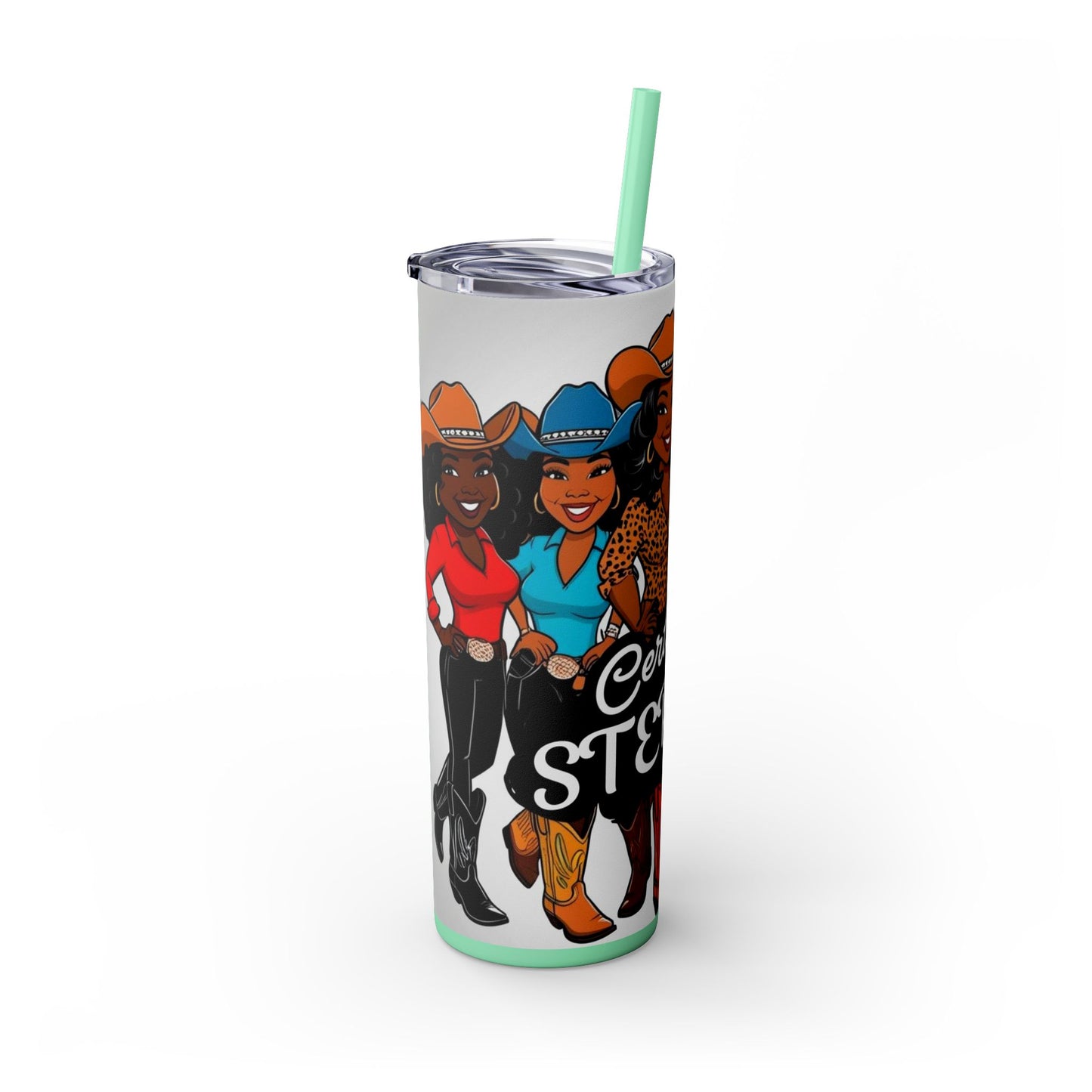Certified Steppaz Skinny Tumbler with Straw, 20oz