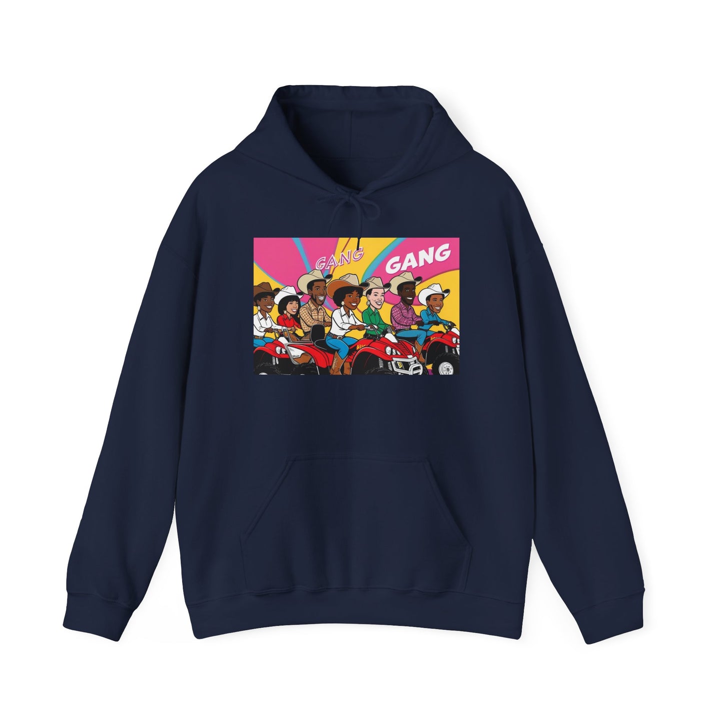Retro Quad Gang Graphic Hoodie