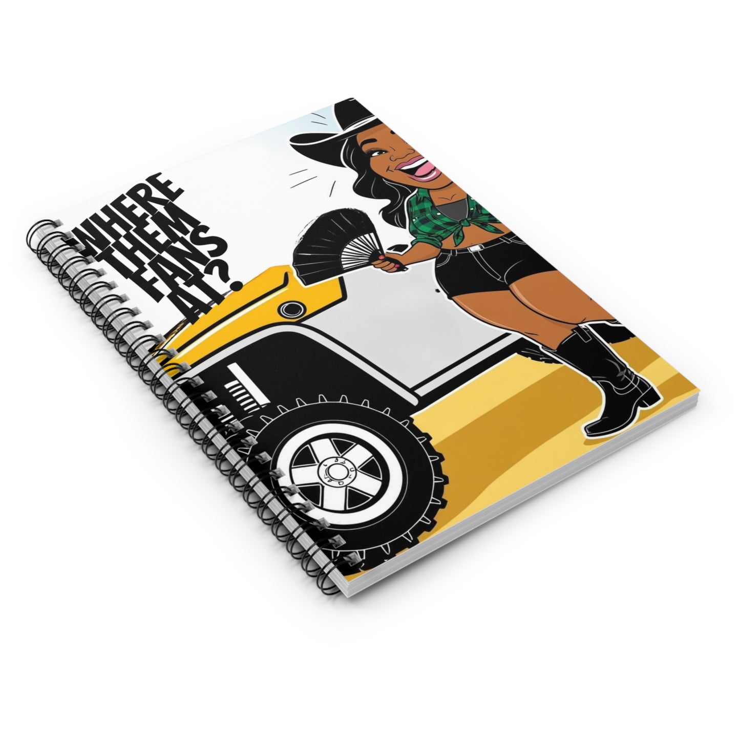 Where Them Fans At? Spiral Notebook - Ruled Line