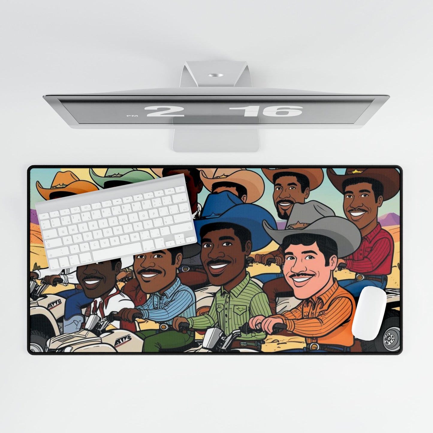 Retro Cowboy Adventure Desk Mat