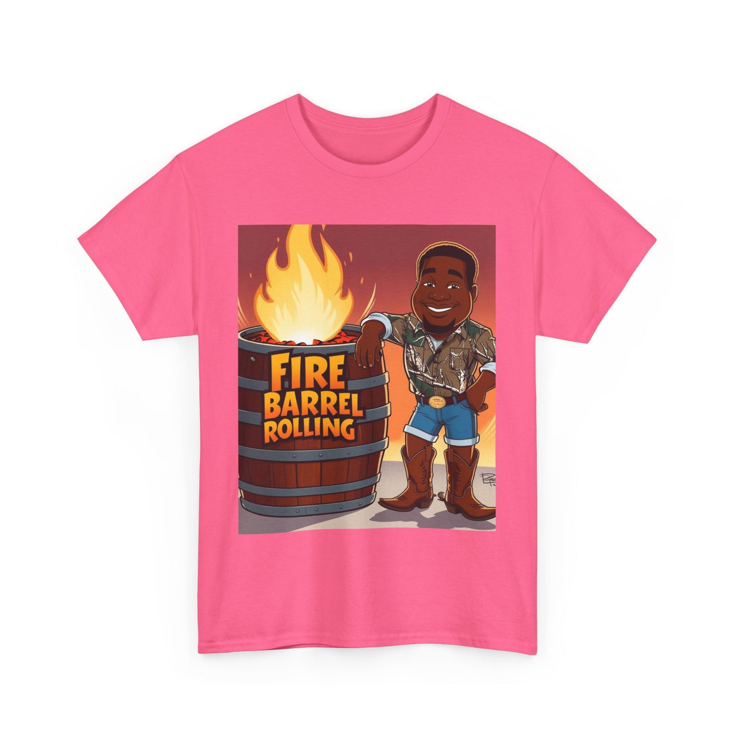 Fire Barrel Rolling Unisex Cotton Tee