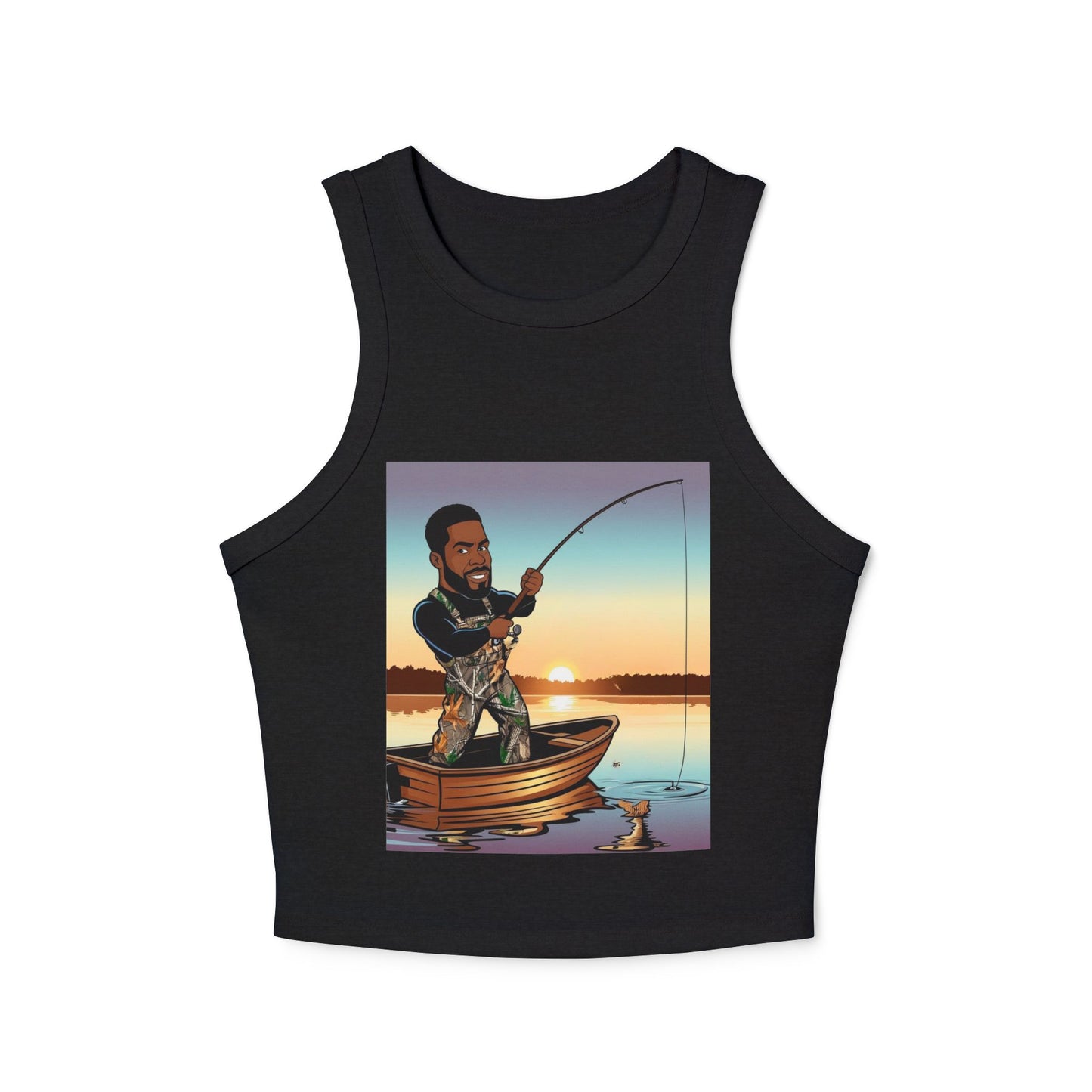 Handsome Fisherman Racer Tank Top for Women