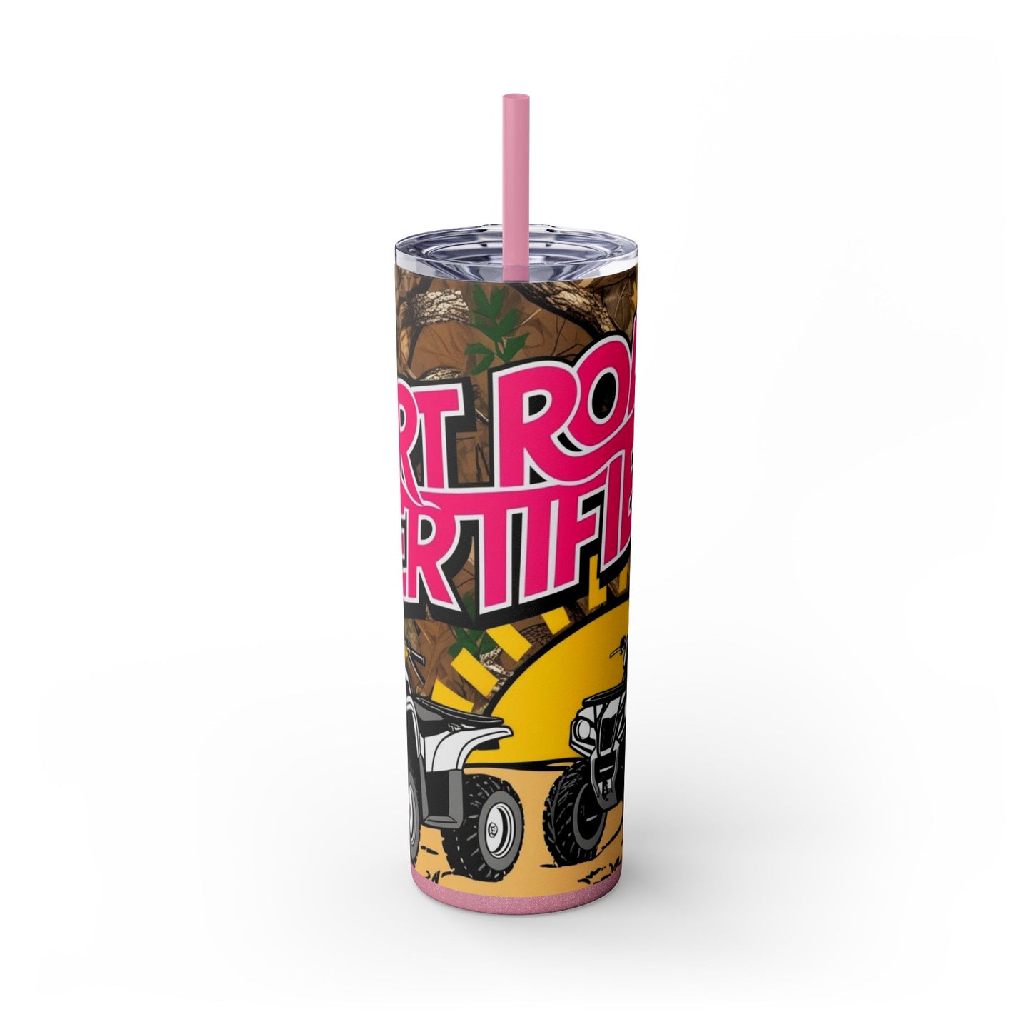 Dirt Road Certified Pink Skinny Tumbler with Straw - 20oz