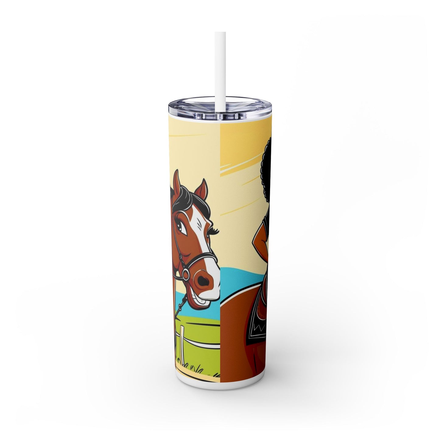 Sittin' Pretty Skinny Tumbler with Straw, 20oz