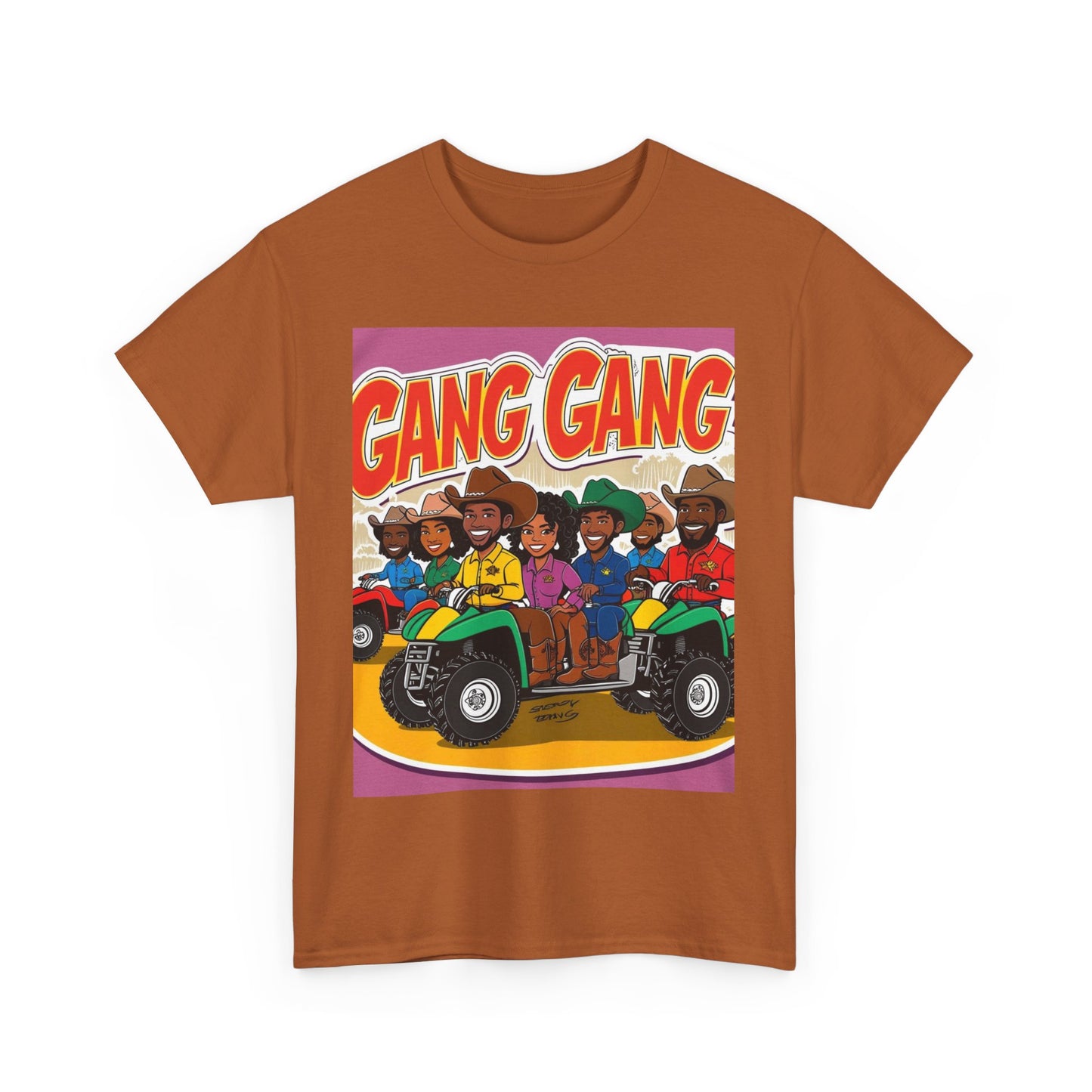 Group ATV Cartoon Graphic Tee Unisex Cotton T-Shirt
